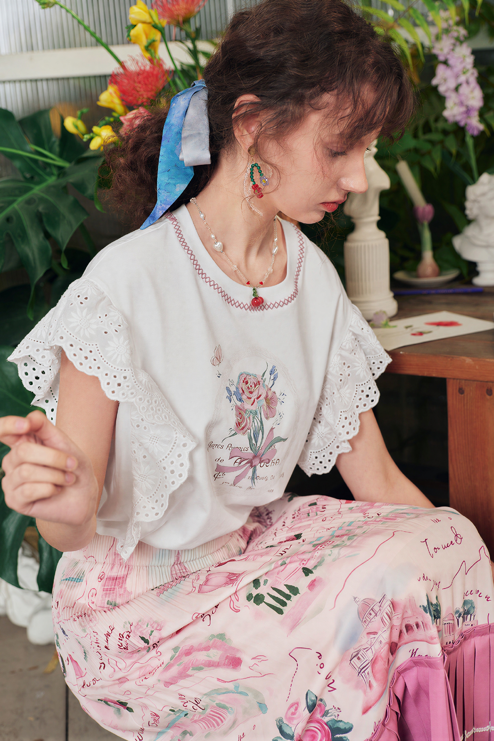 Sweet Relaxed Sleeveless T-Shirt