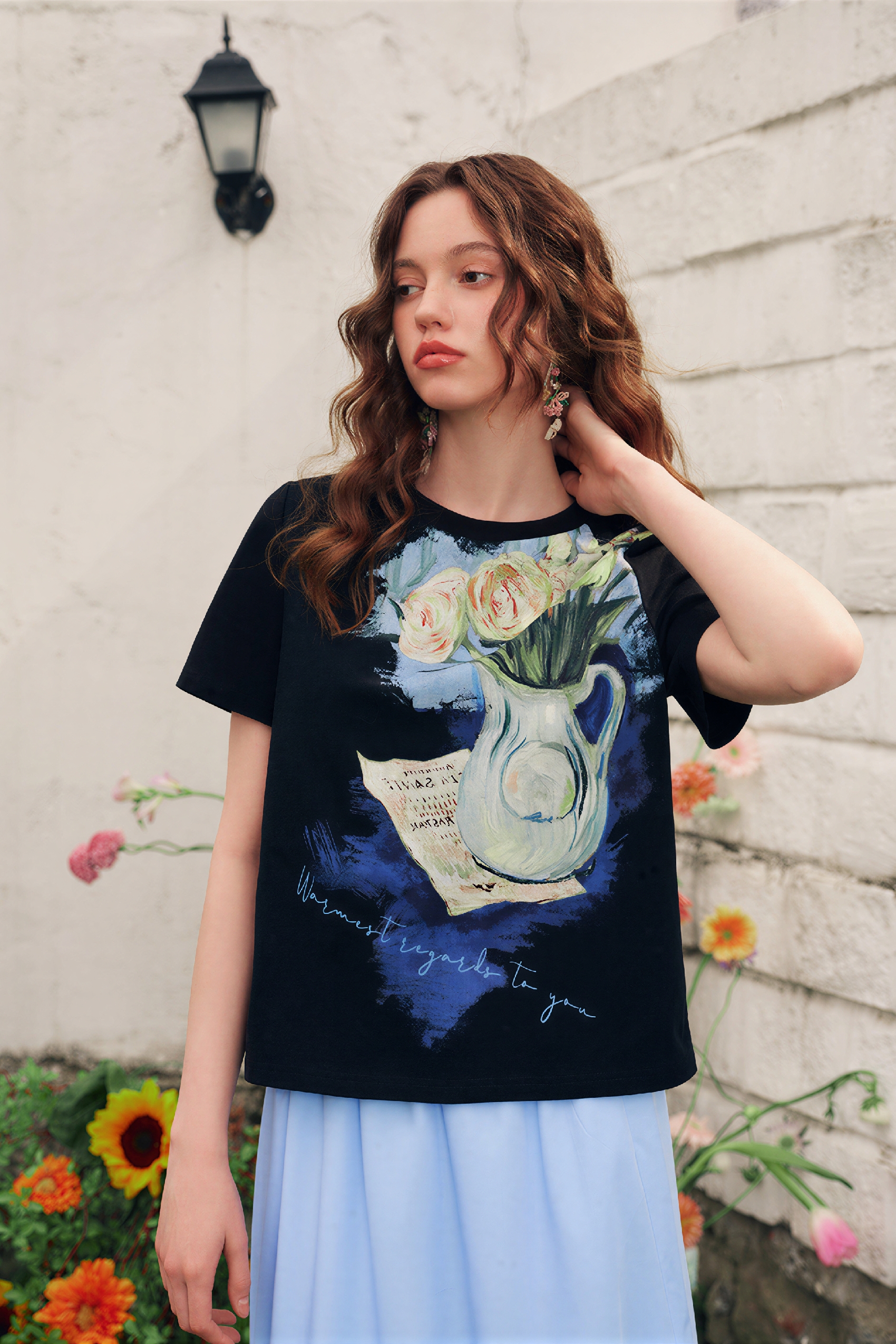 Flattering Pure Cotton Short-Sleeve Top