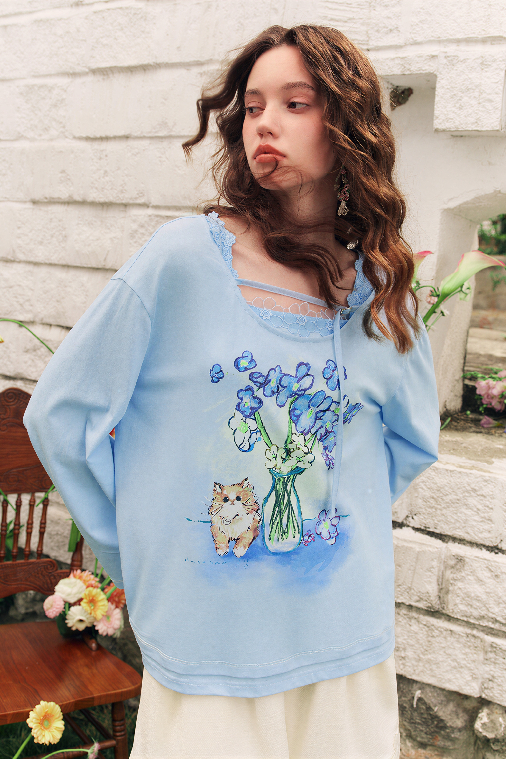 Designer Layered Long-Sleeve T-Shirt | LYONSENS Women's Fashion
