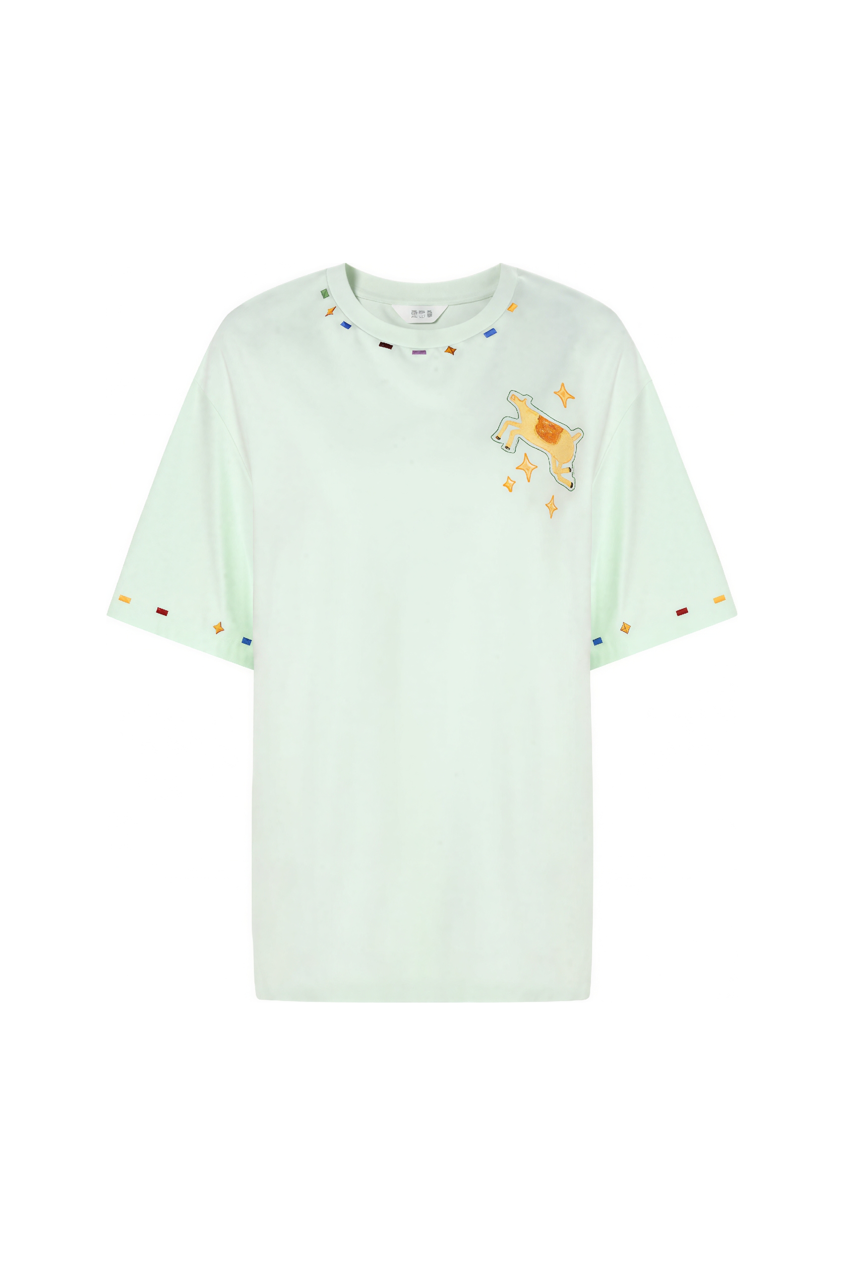 Cute Embroidered Cotton Relaxed T-Shirt
