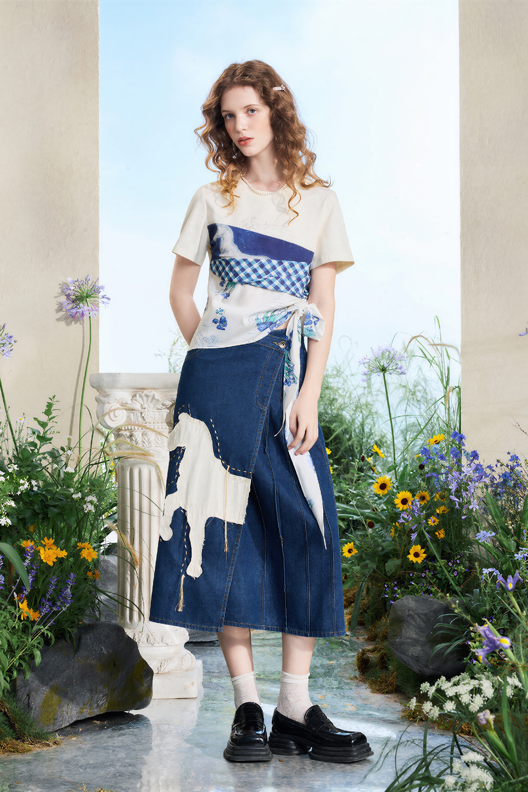 Designer Slim-Fit Short-Sleeve Top