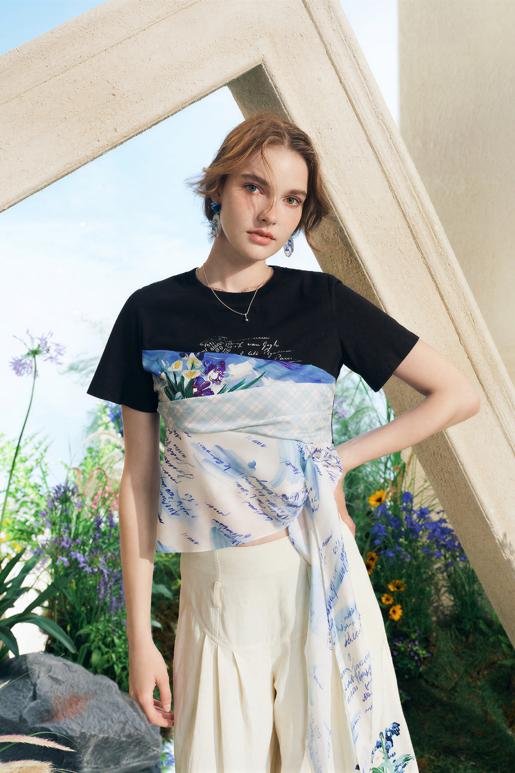 Designer Slim-Fit Short-Sleeve Top