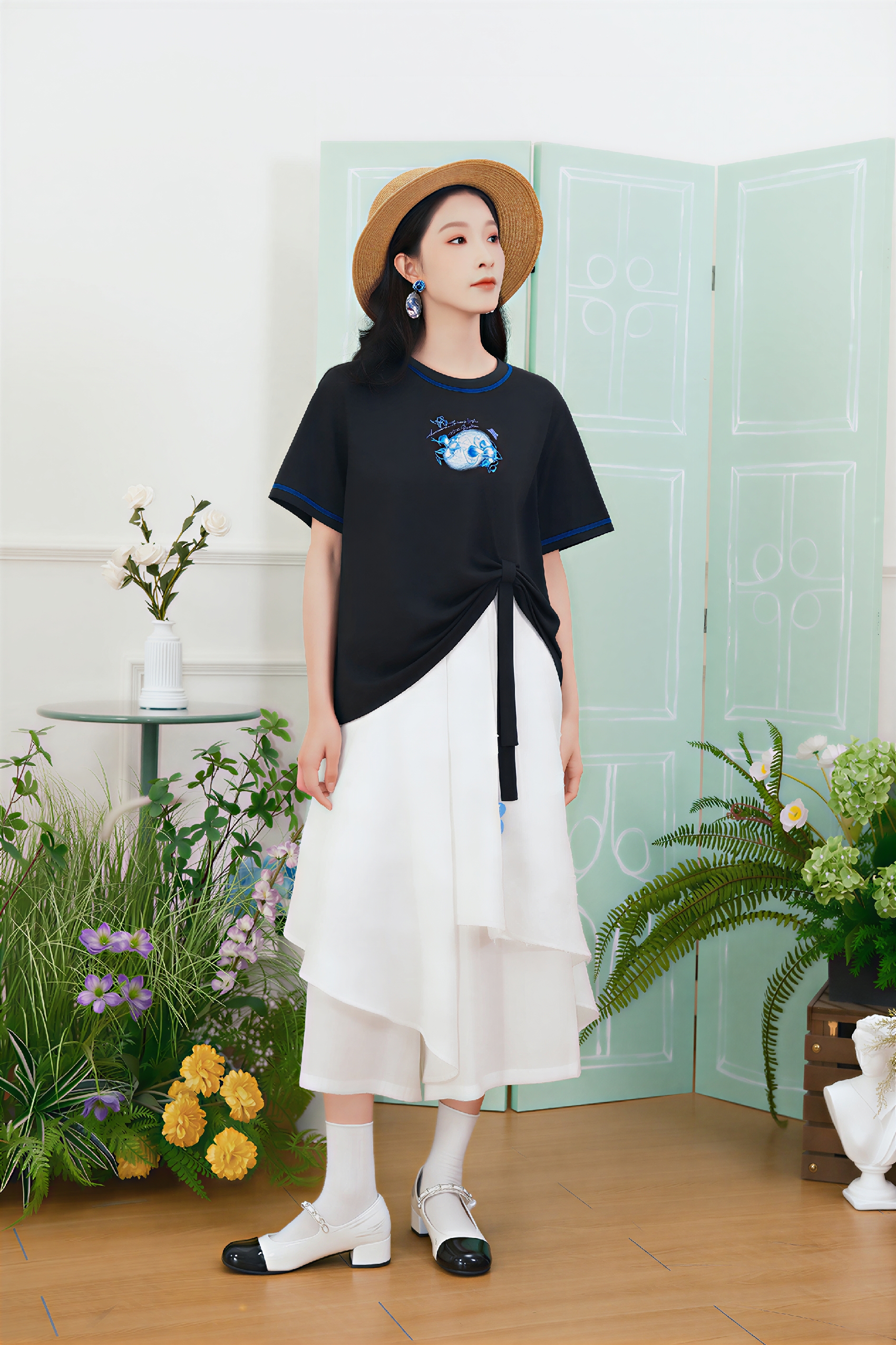Color-Block Designer Short-Sleeve Tee