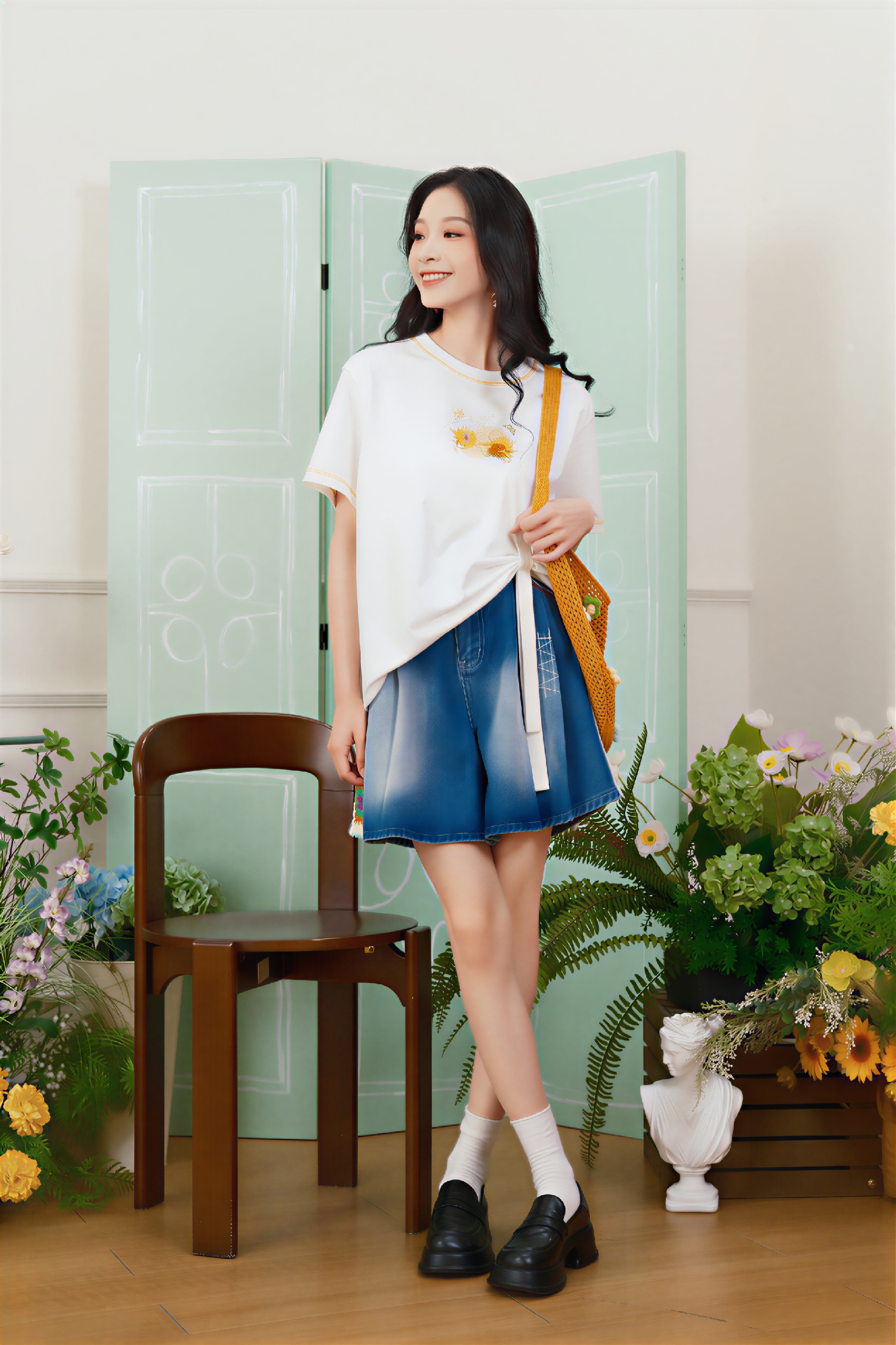 Color-Block Designer Short-Sleeve Tee