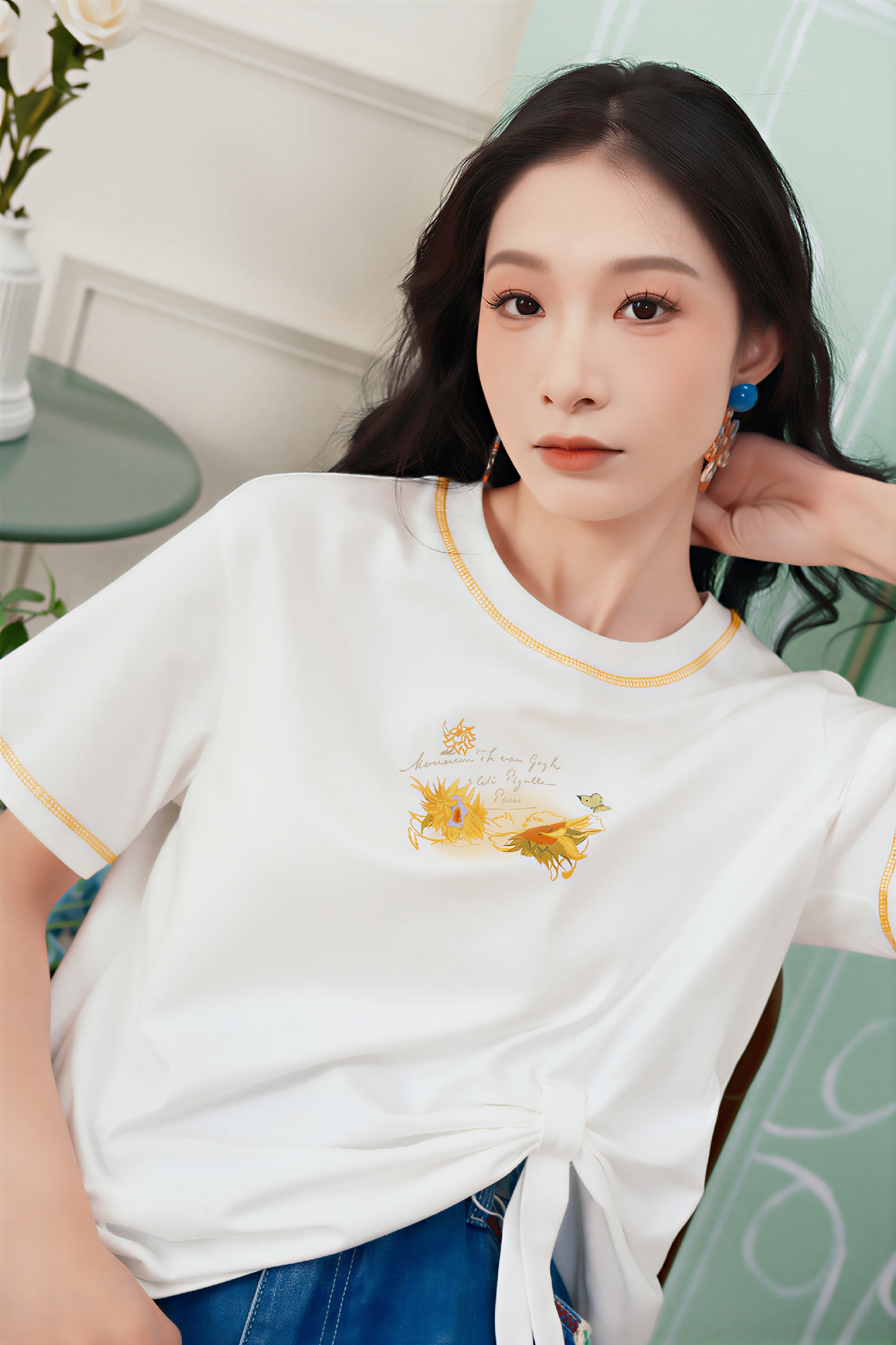 Color-Block Designer Short-Sleeve Tee