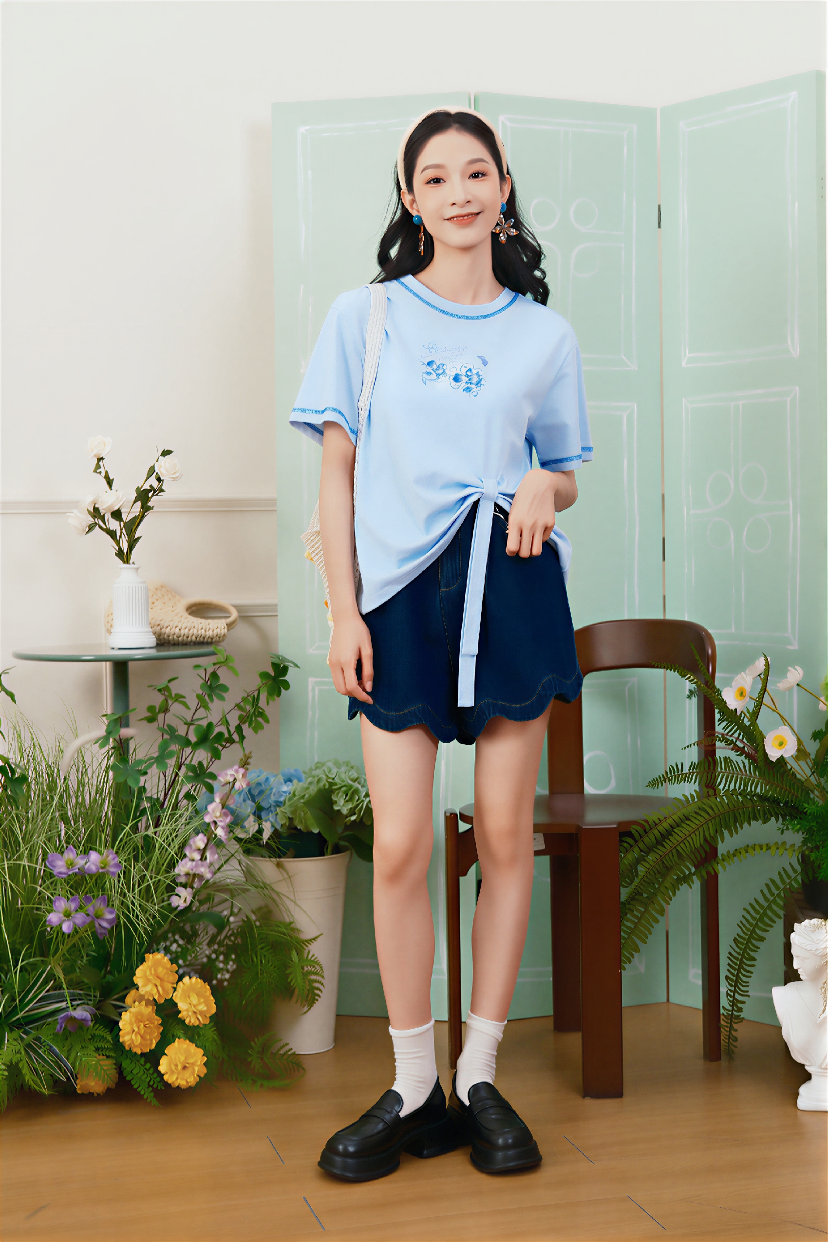 Color-Block Designer Short-Sleeve Tee