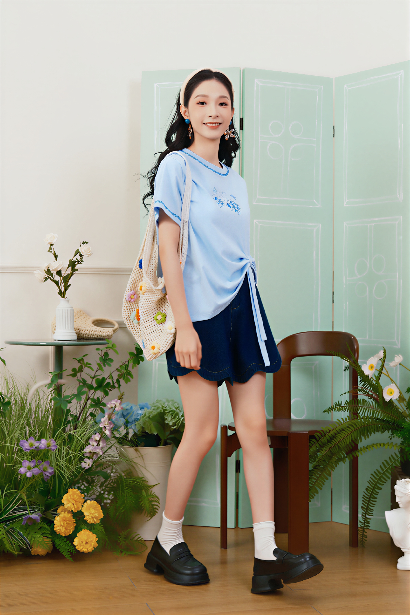 Color-Block Designer Short-Sleeve Tee