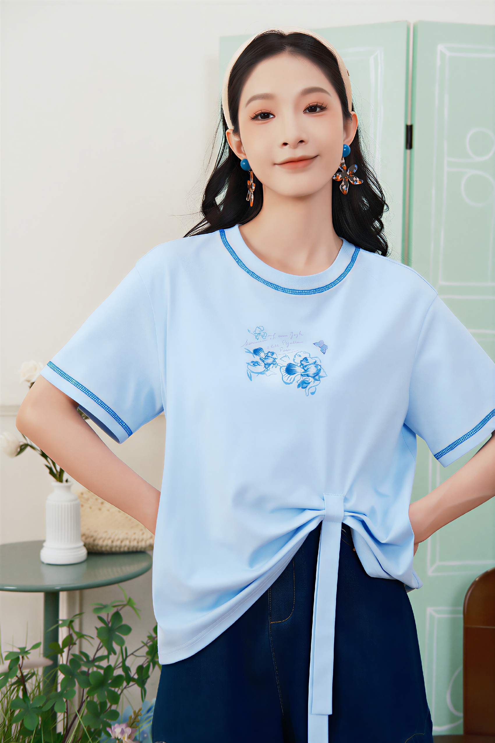 Color-Block Designer Short-Sleeve Tee