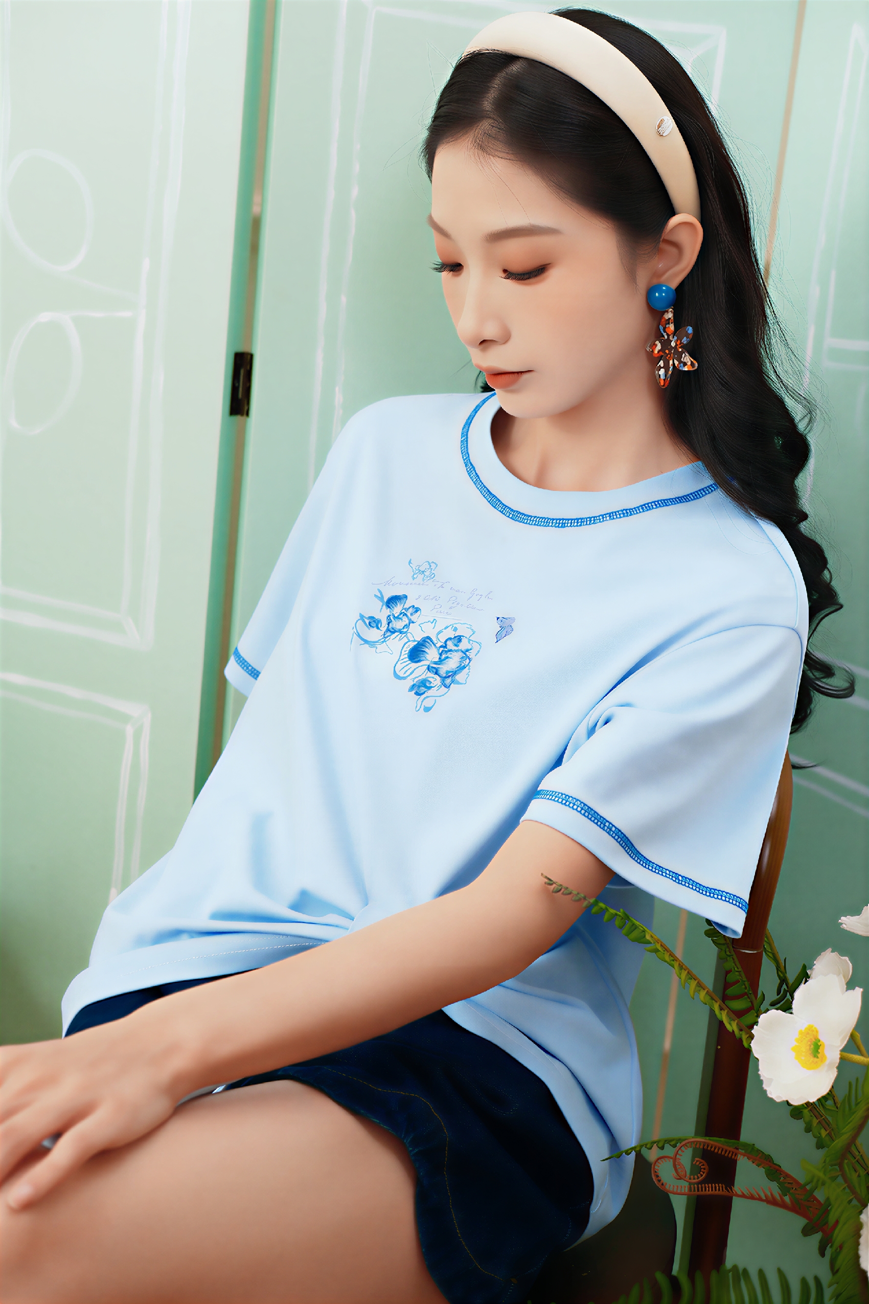 Color-Block Designer Short-Sleeve Tee