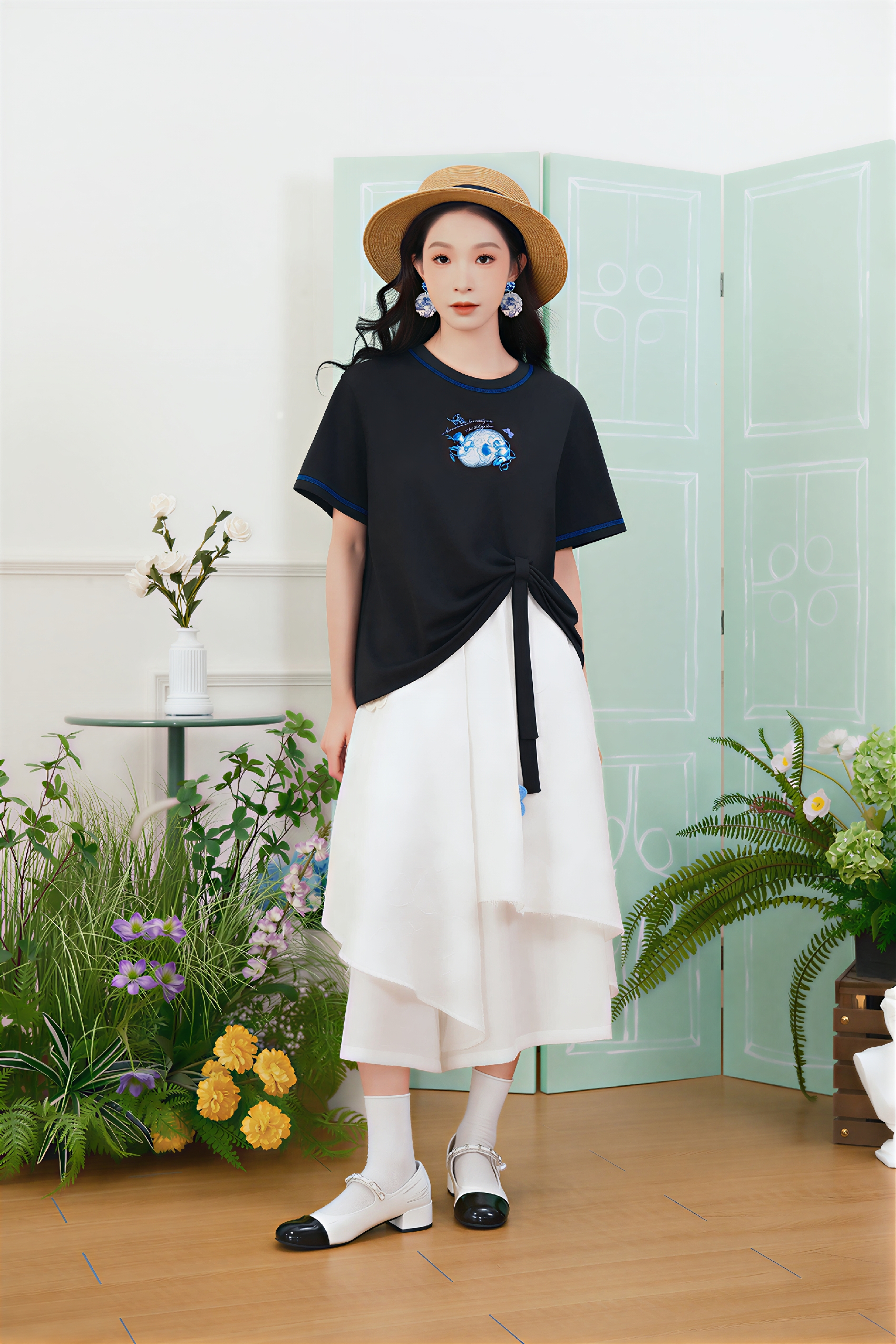 Color-Block Designer Short-Sleeve Tee