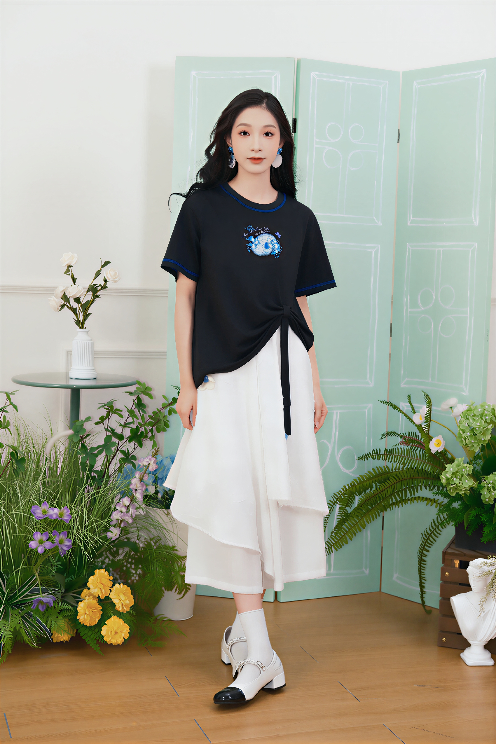 Color-Block Designer Short-Sleeve Tee