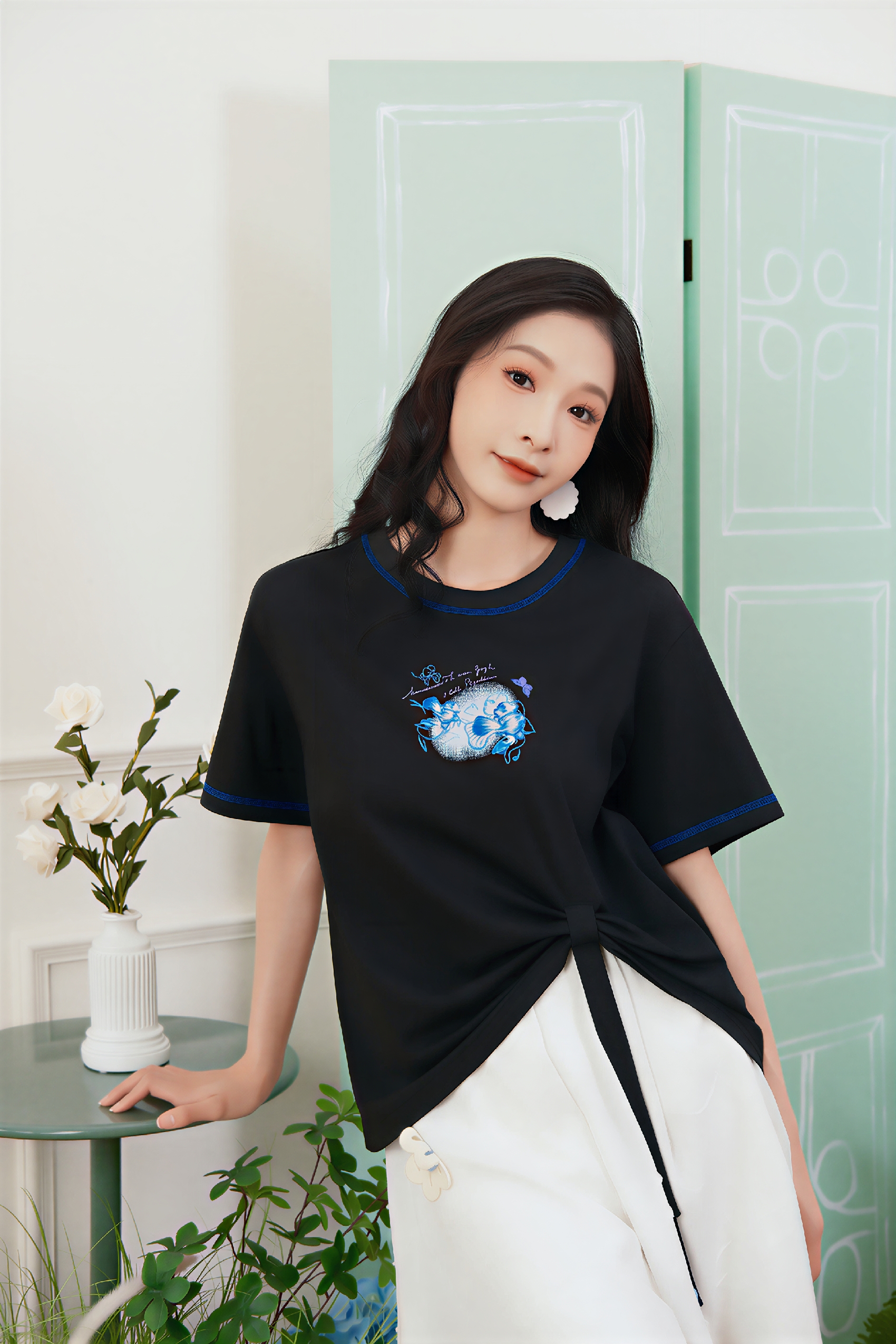 Color-Block Designer Short-Sleeve Tee