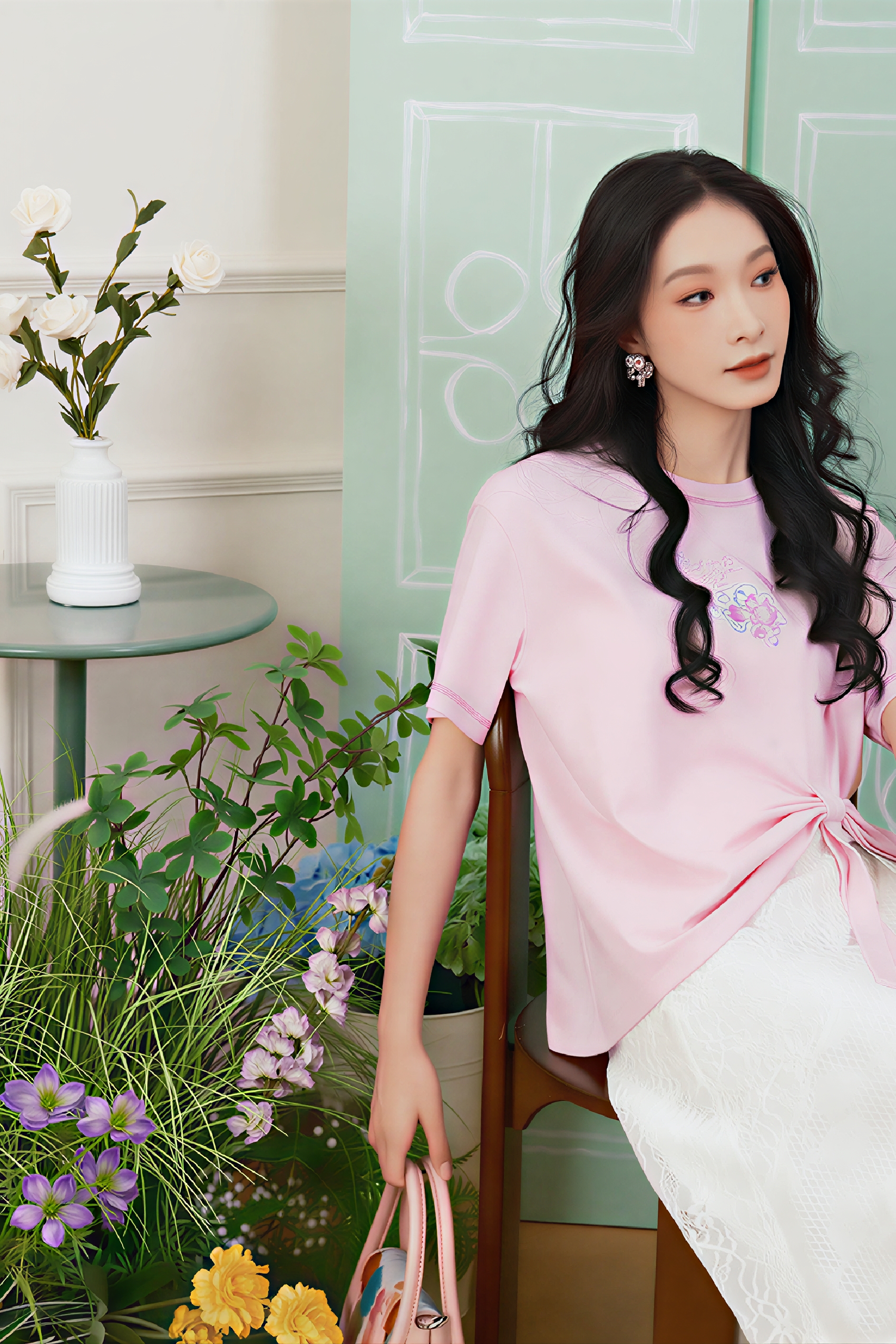 Color-Block Designer Short-Sleeve Tee