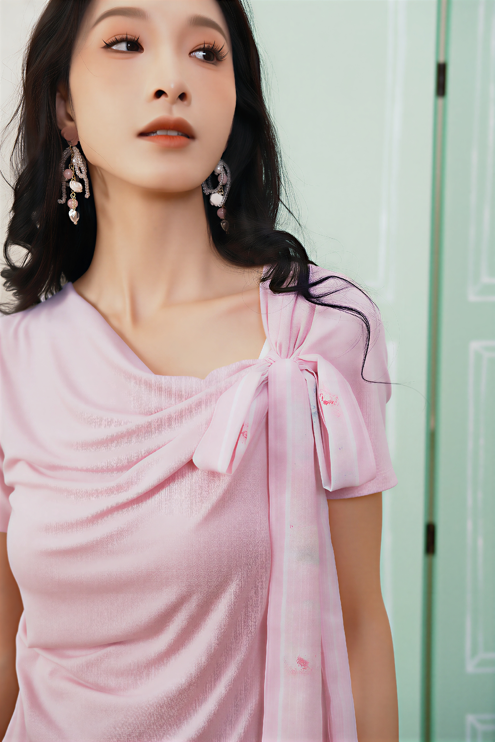 Fresh Printed Tie-Front T-Shirt