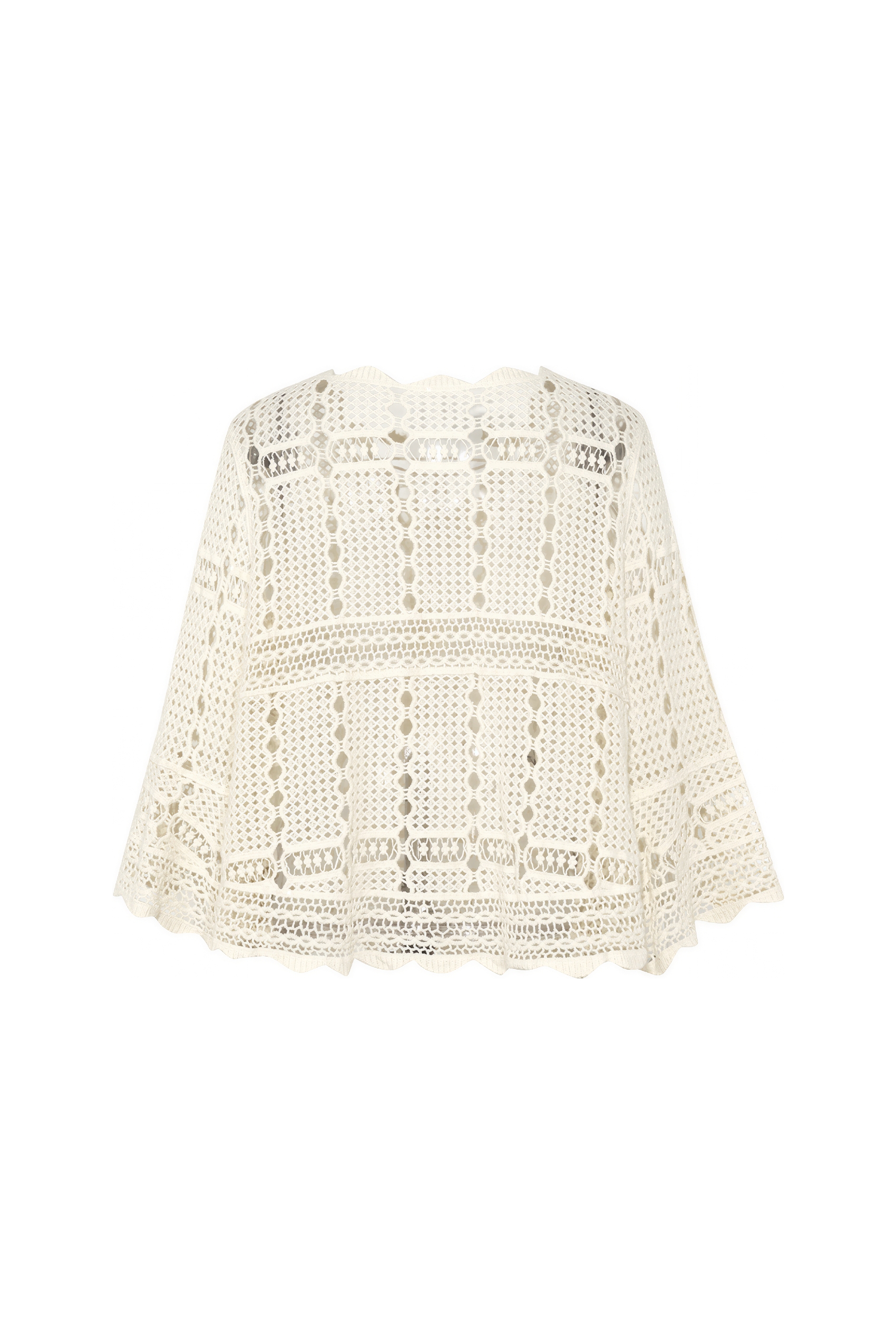 Bohemian Openwork Bell-Sleeve Cover-Up