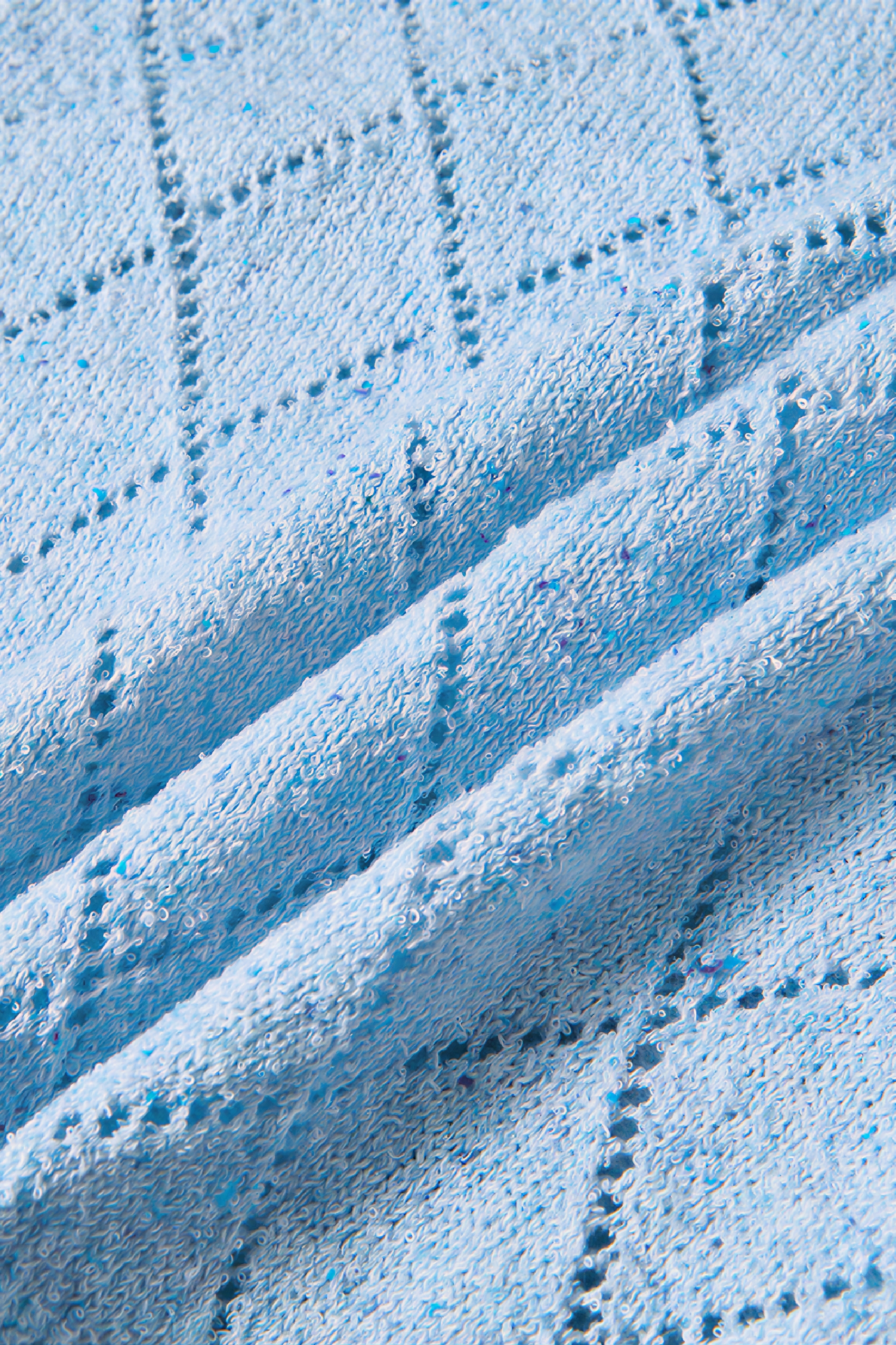 Blue V-Neck Short Knit Cardigan Tee