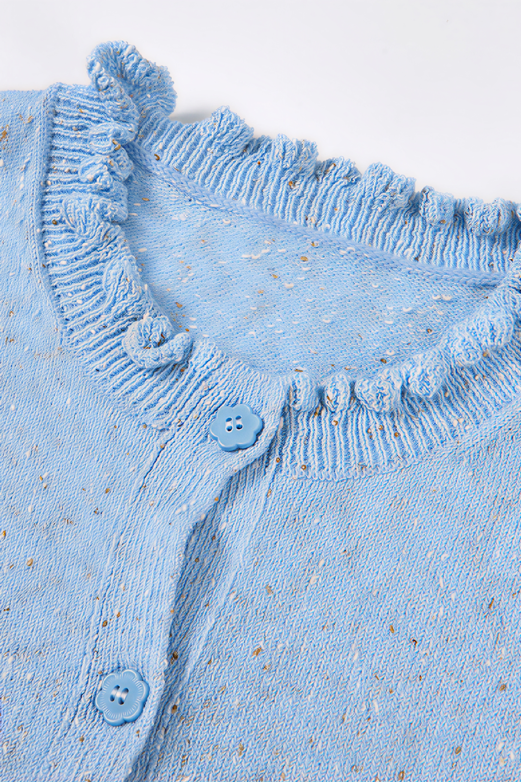 Vintage Layered-Look Short Knit Cardigan