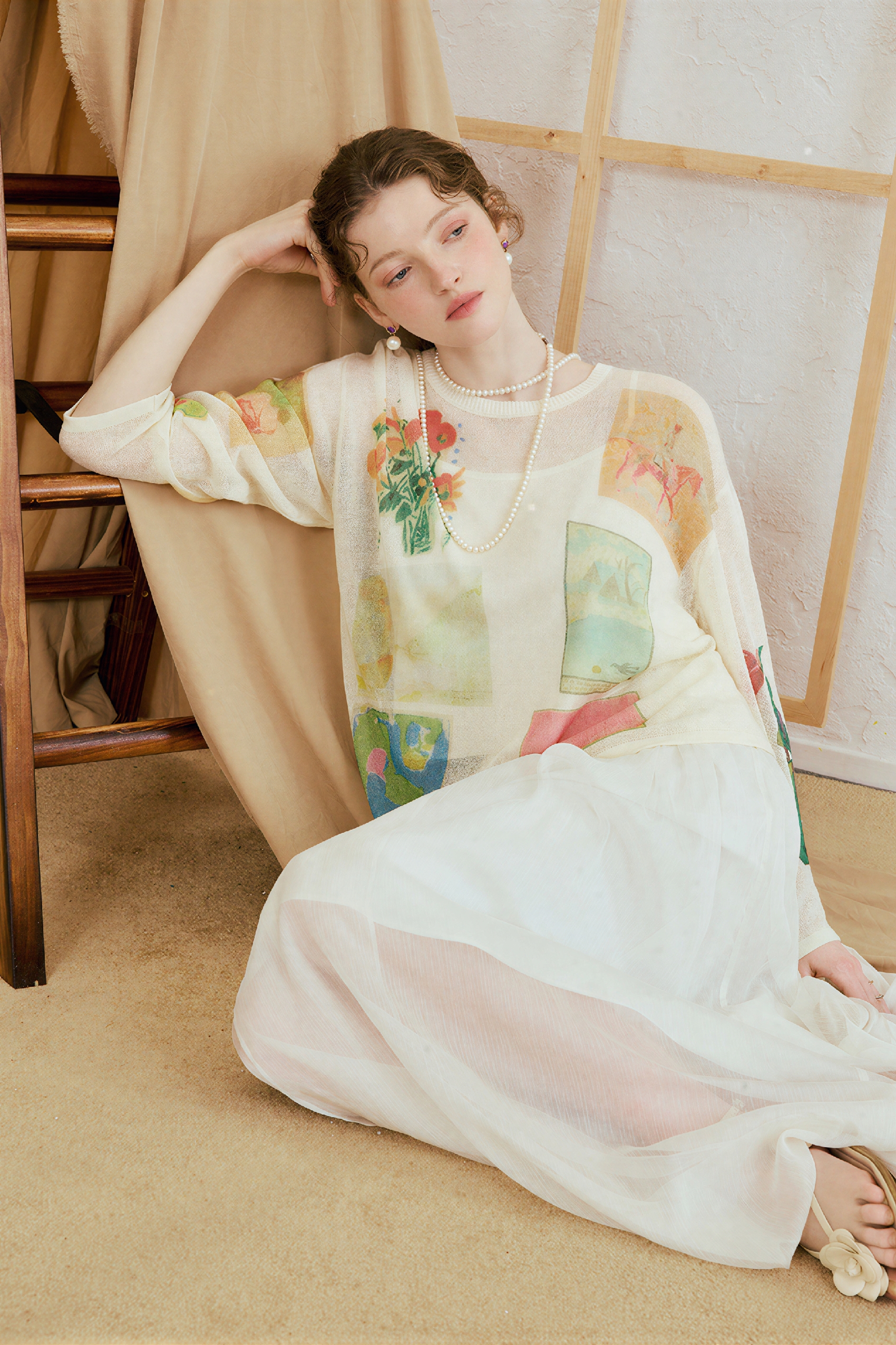 Lightweight Openwork Relaxed Knit Top