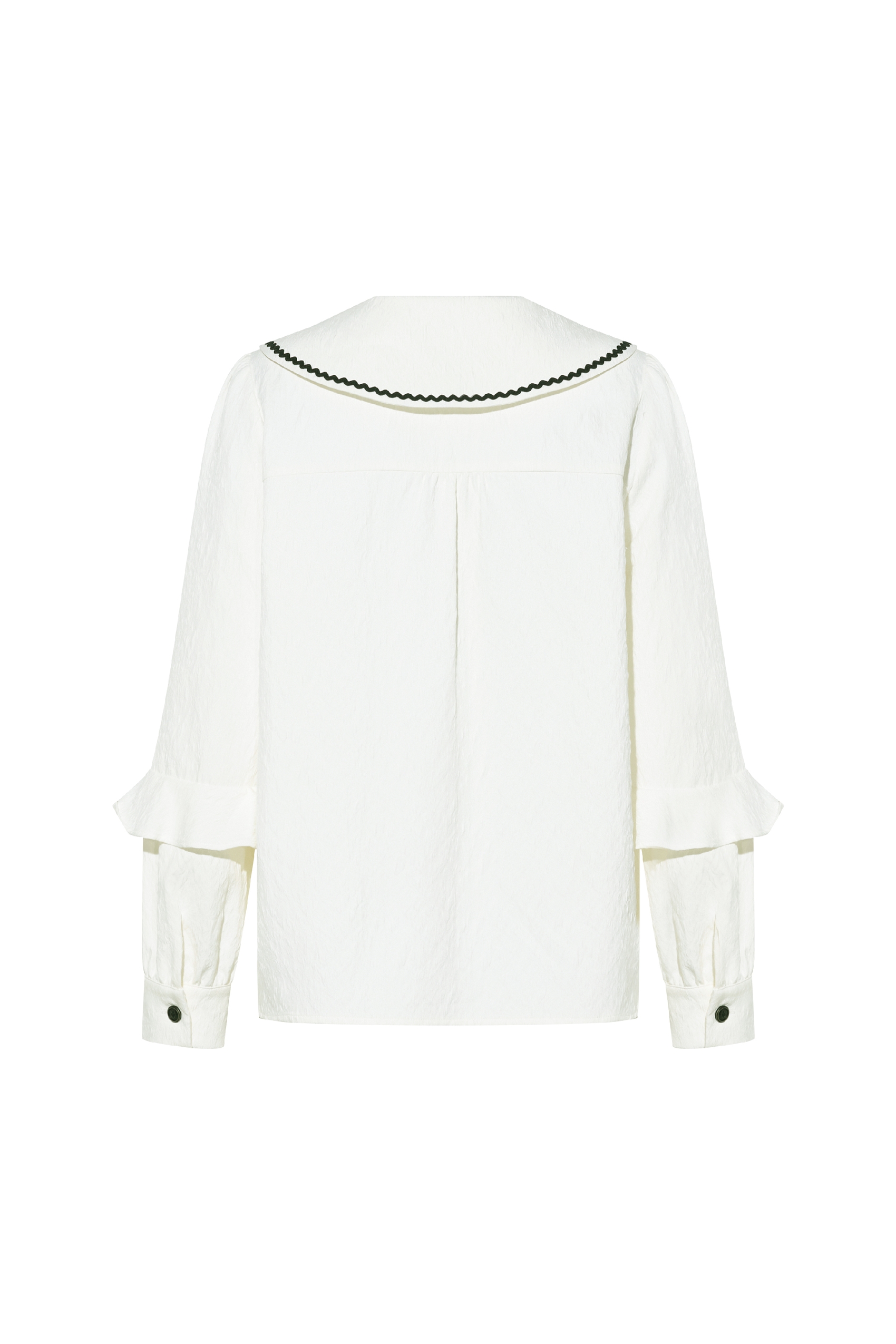 Fresh Oversized Collar Puff-Sleeve Shirt-LYONSENS