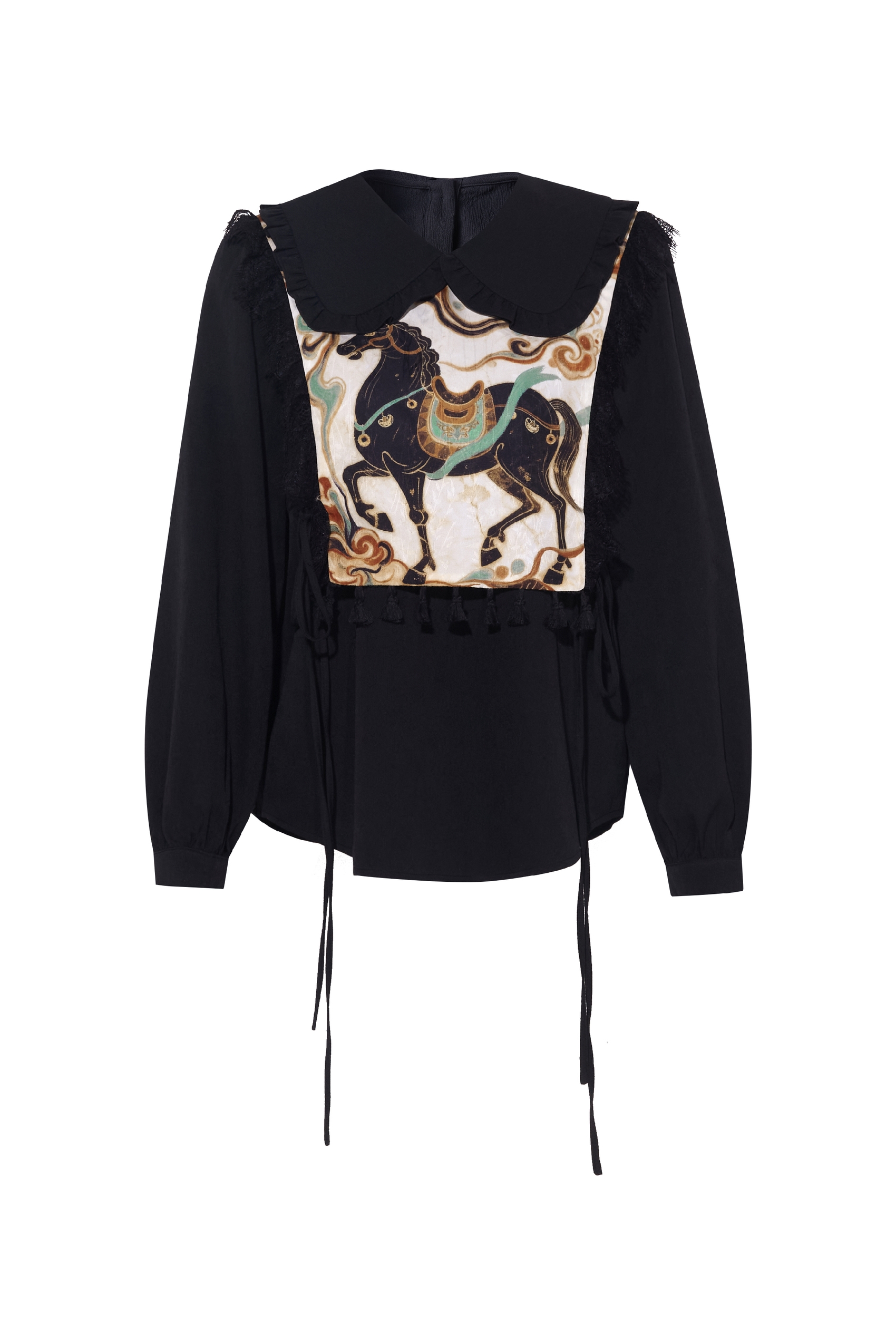 Designer Layered-Look Long-Sleeve Shirt