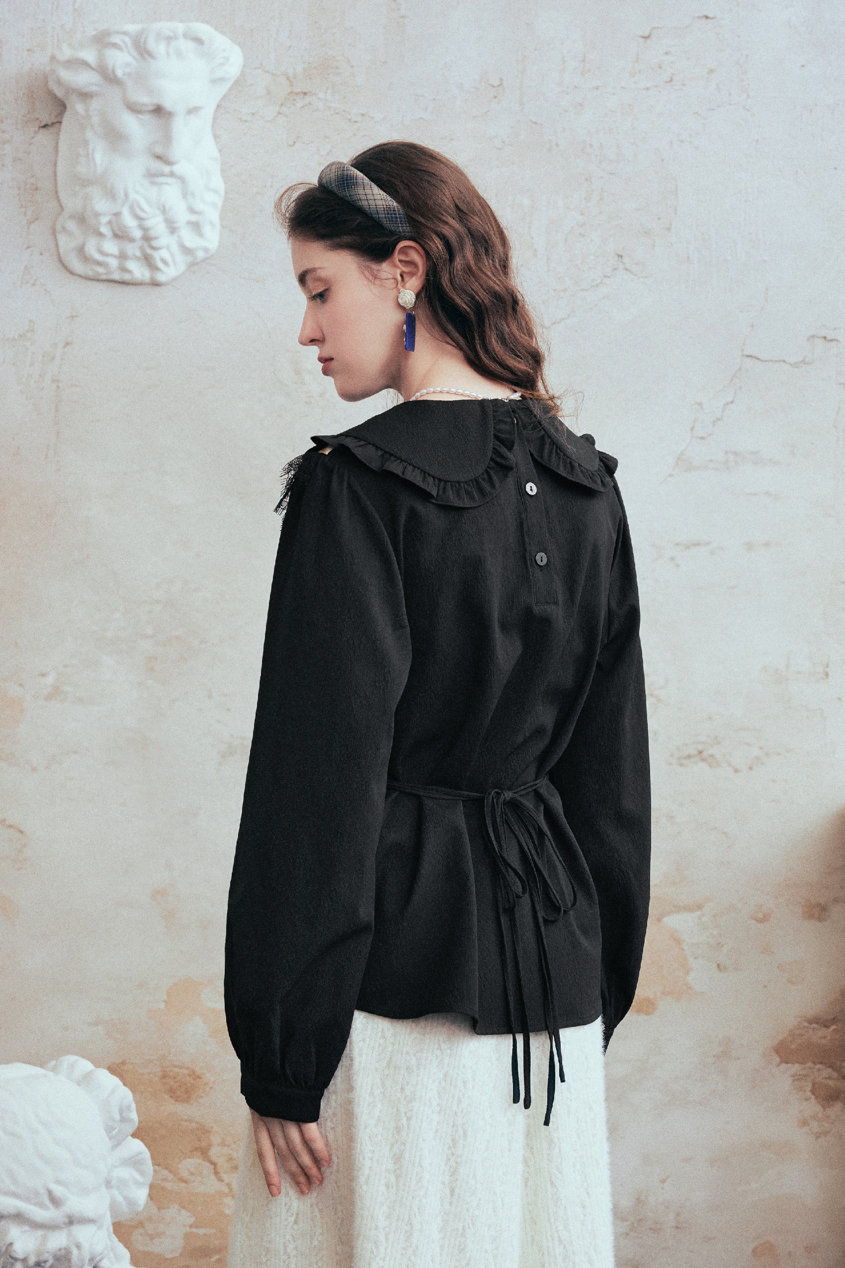 Designer Layered-Look Long-Sleeve Shirt