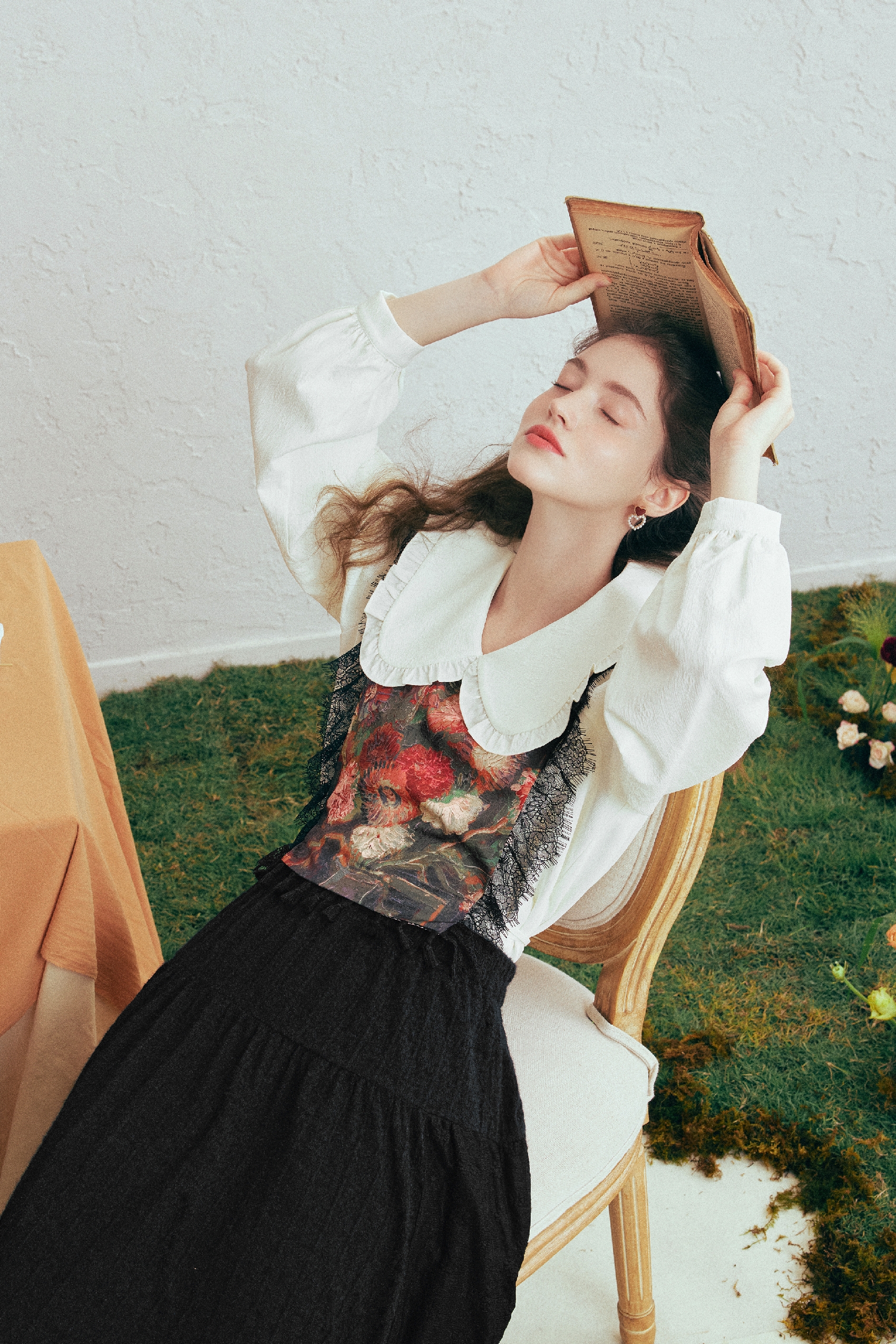 Designer Layered-Look Long-Sleeve Shirt