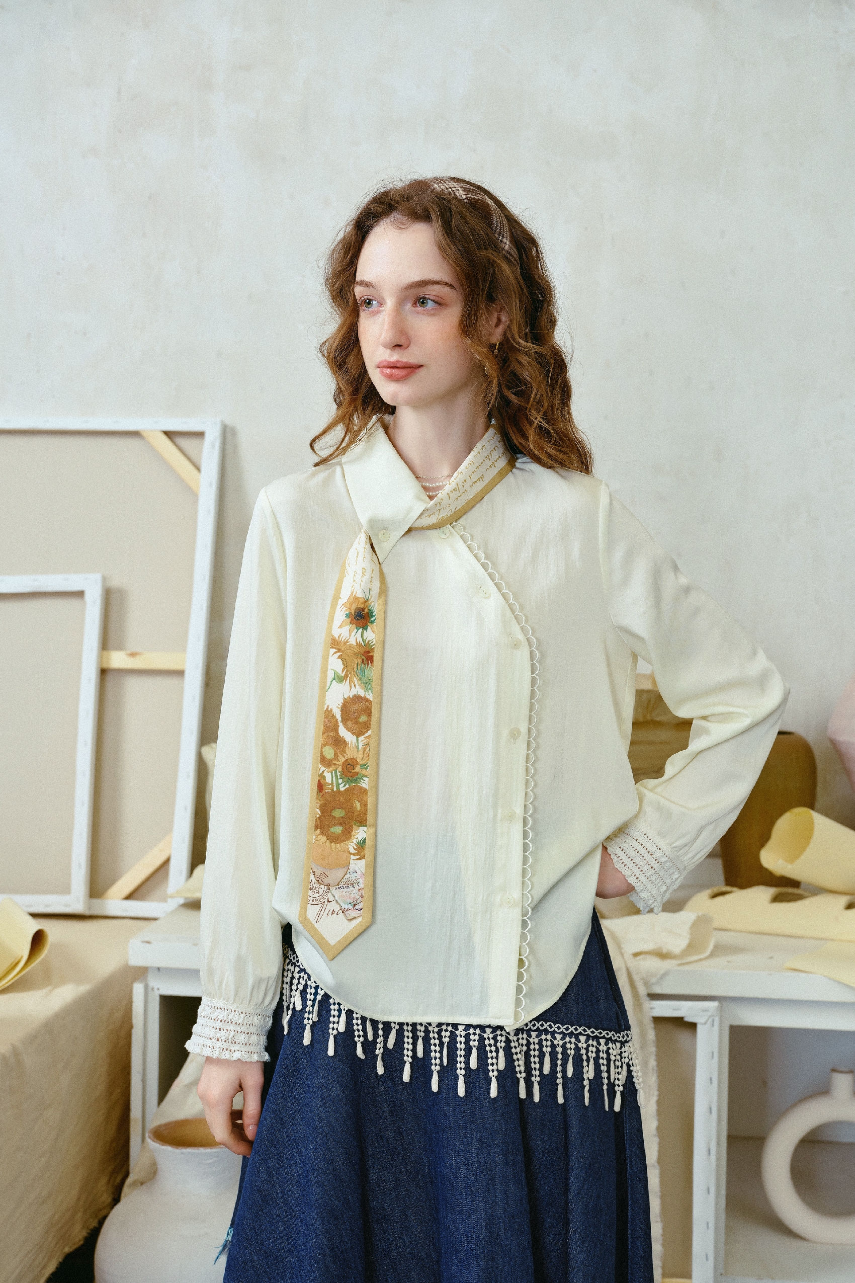 Unique White Shirt-LYONSENS