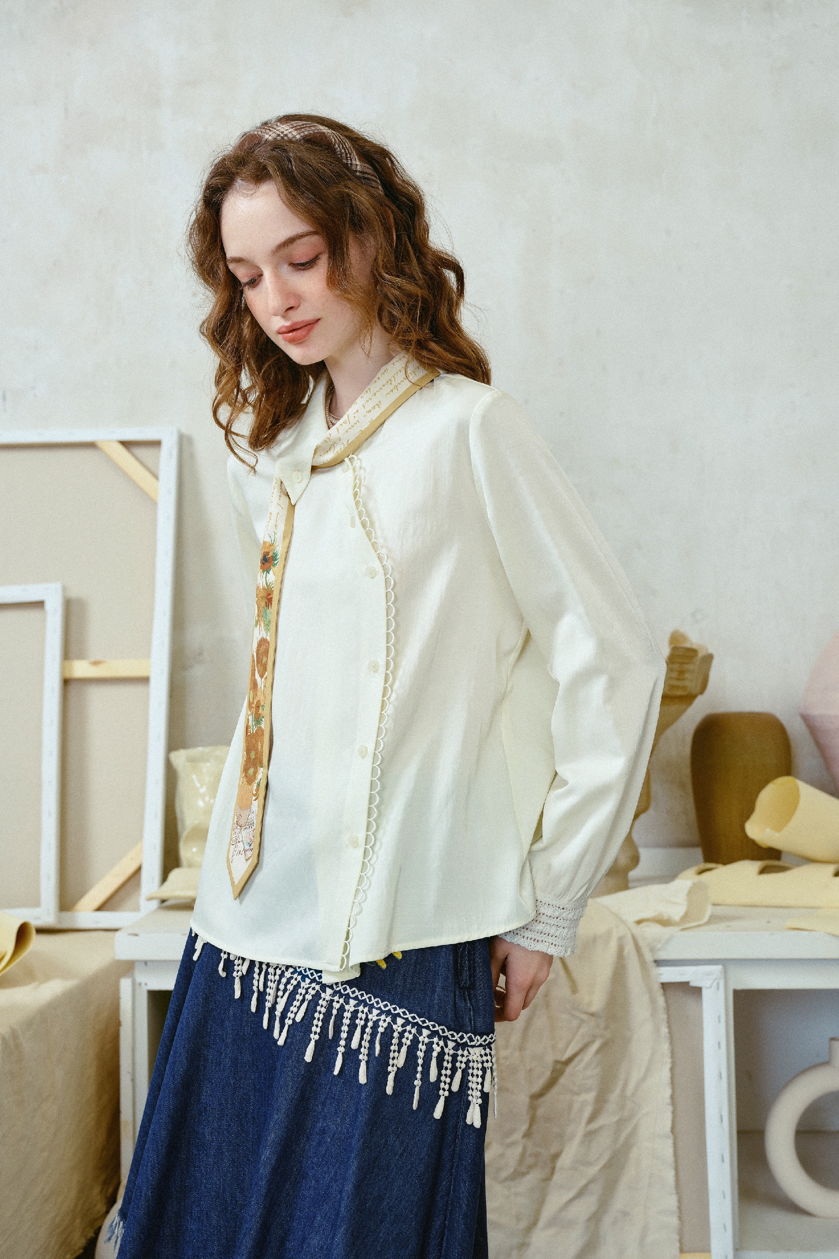 Unique White Shirt-LYONSENS
