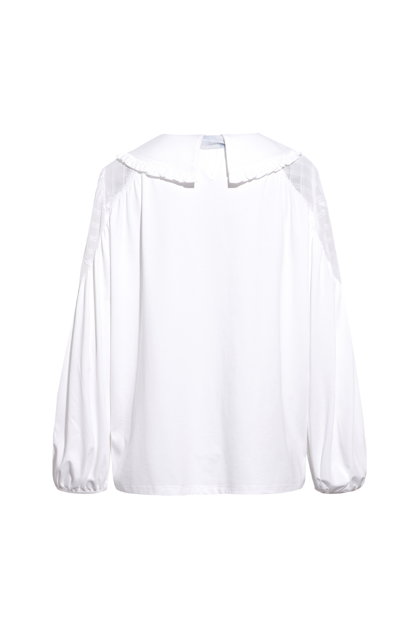 White Balloon Sleeve Shirt