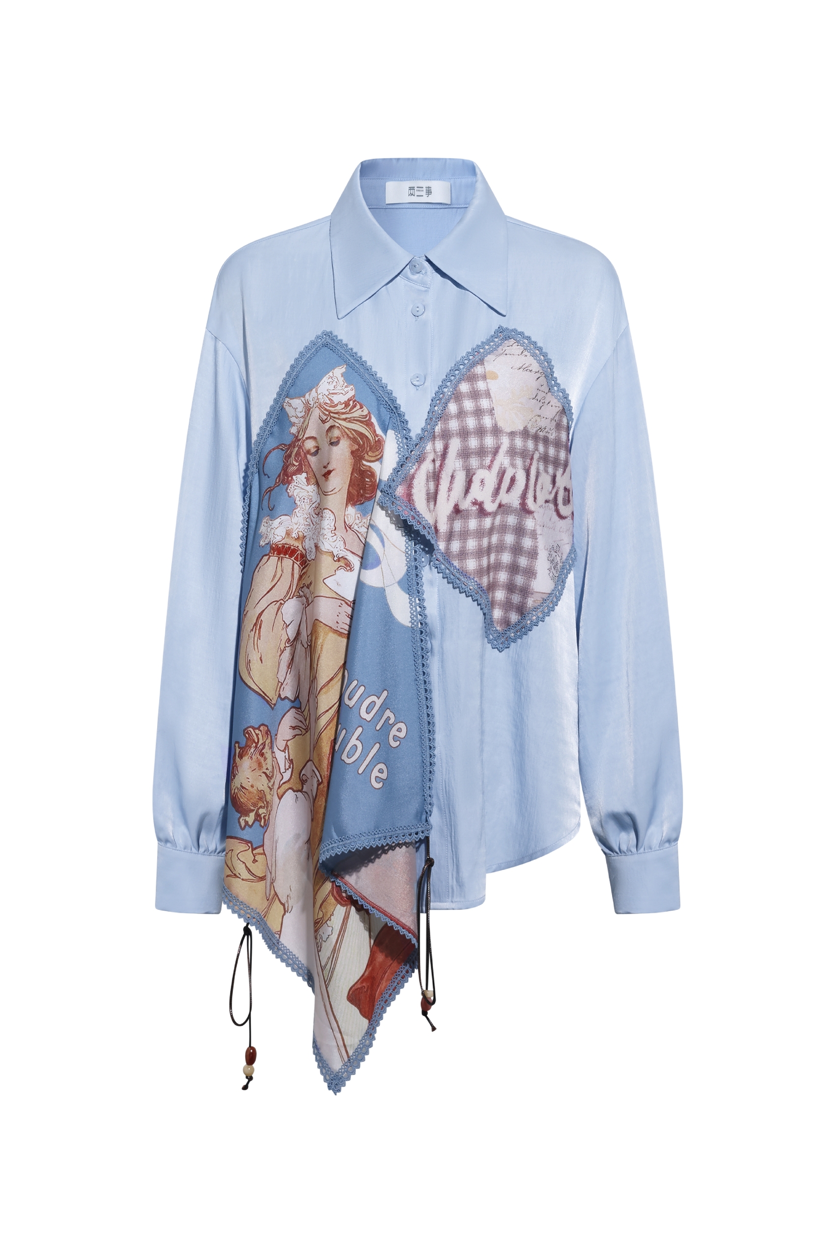 Faux Layered Printed Shirt