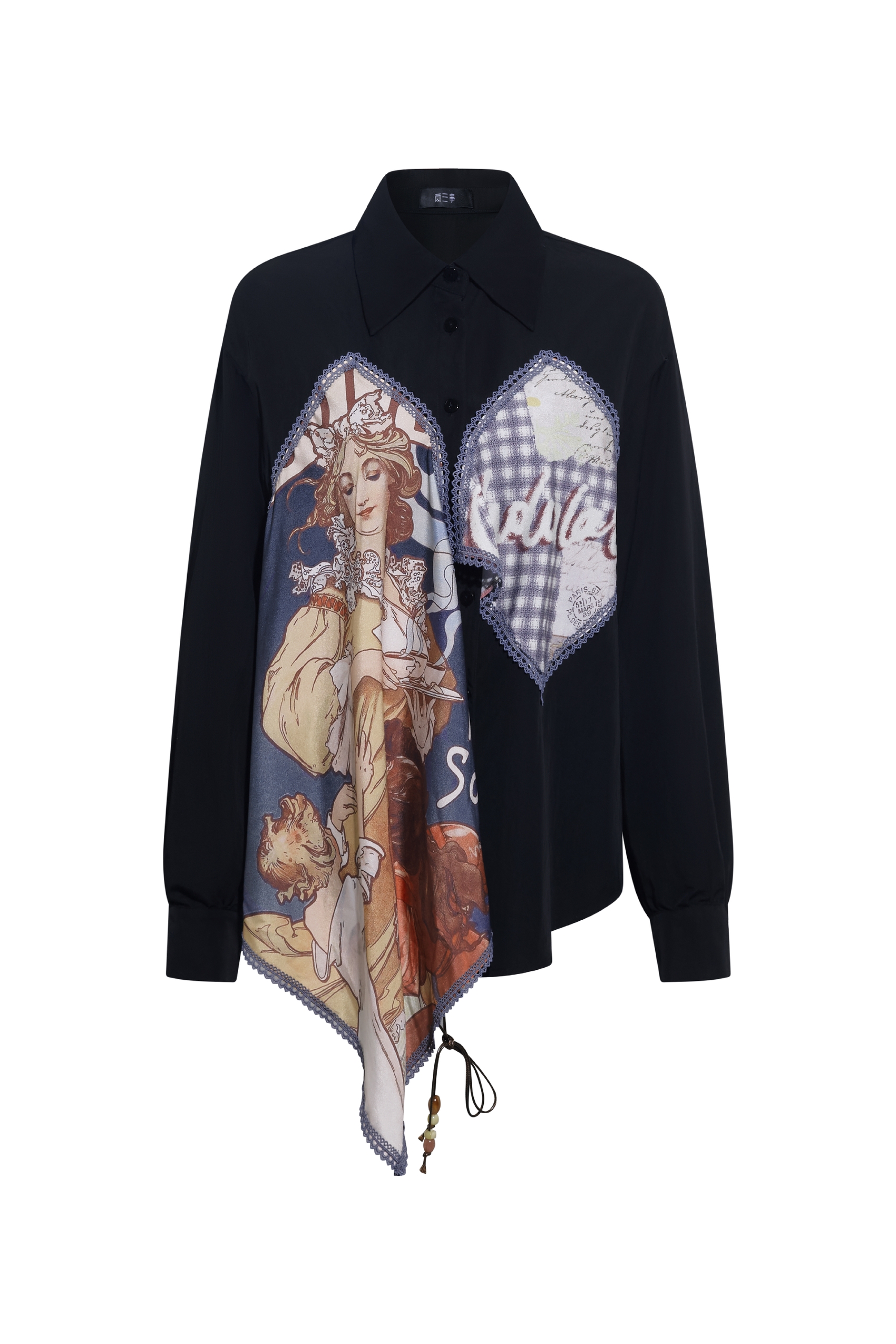 Faux Layered Printed Shirt