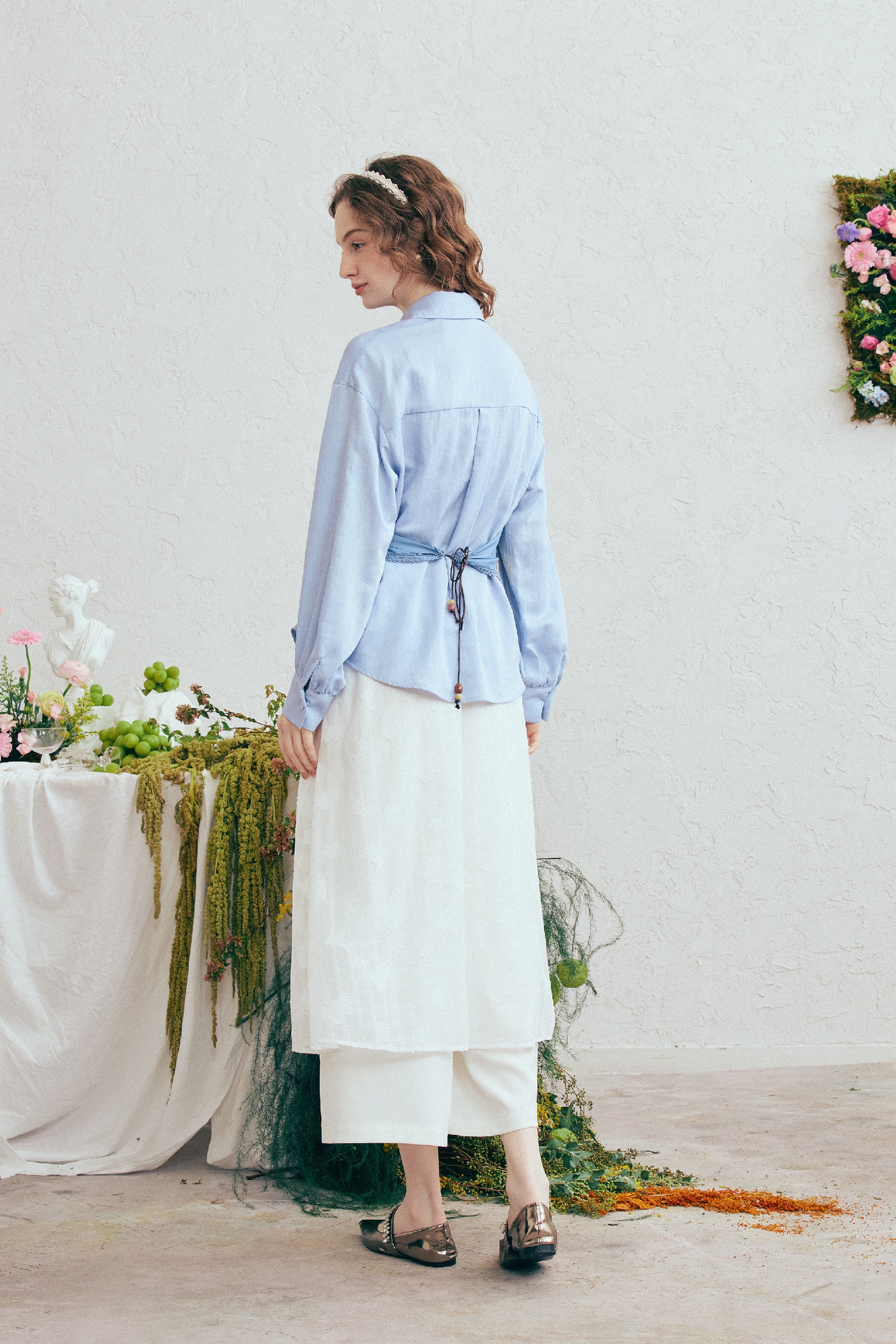 Faux Layered Printed Shirt