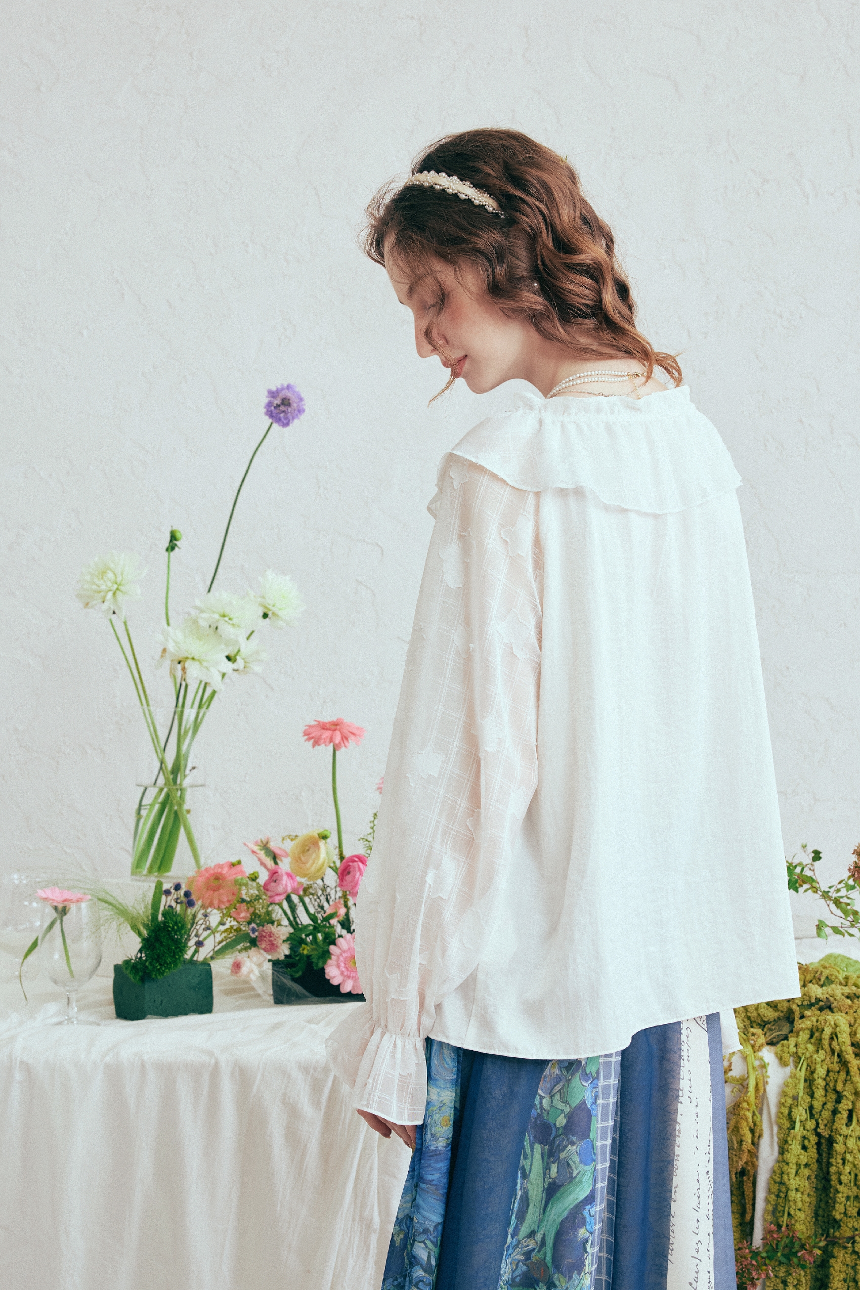 White Sweet-Style Shirt