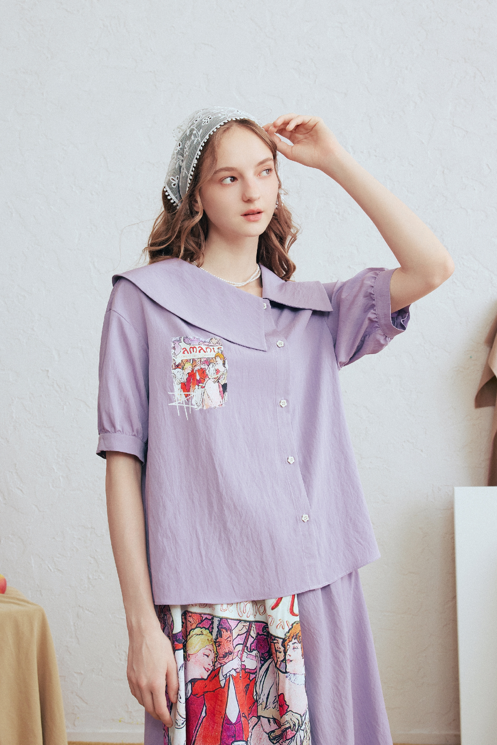 Asymmetric Short Sleeve Shirt