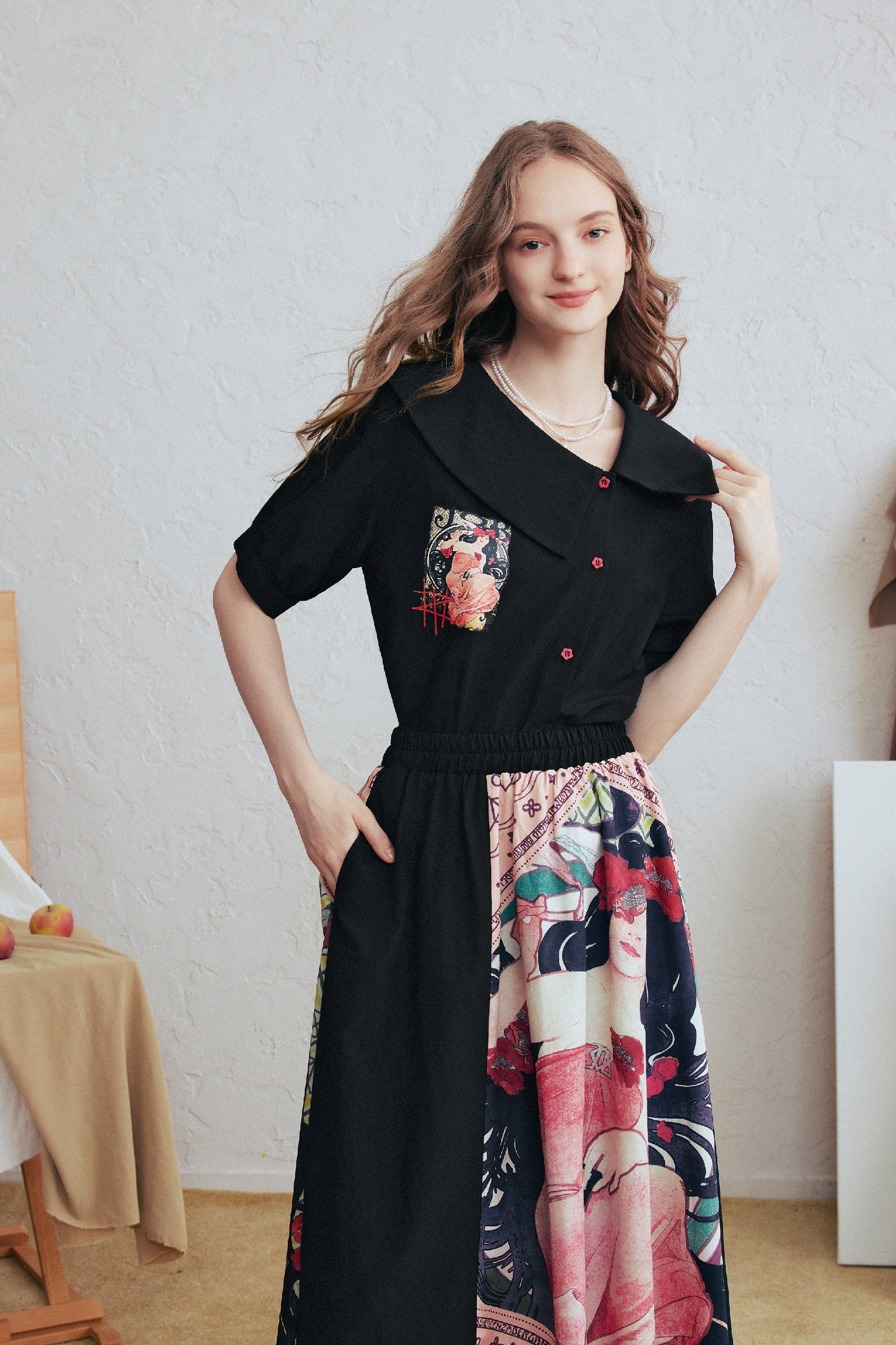 Asymmetric Short Sleeve Shirt