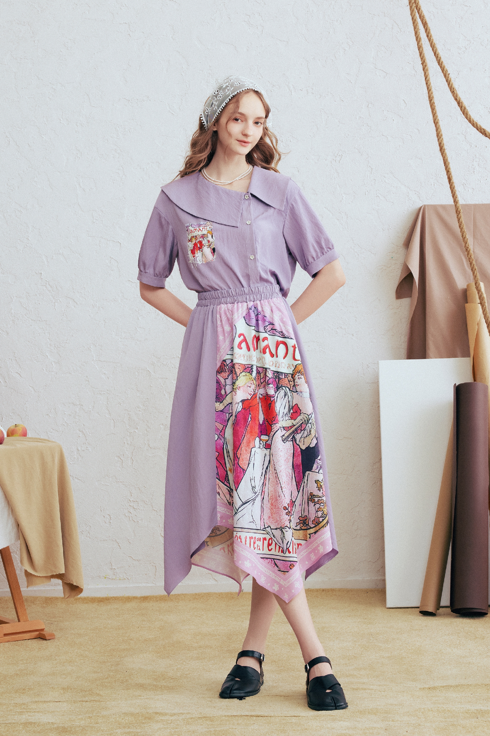 Asymmetric Short Sleeve Shirt