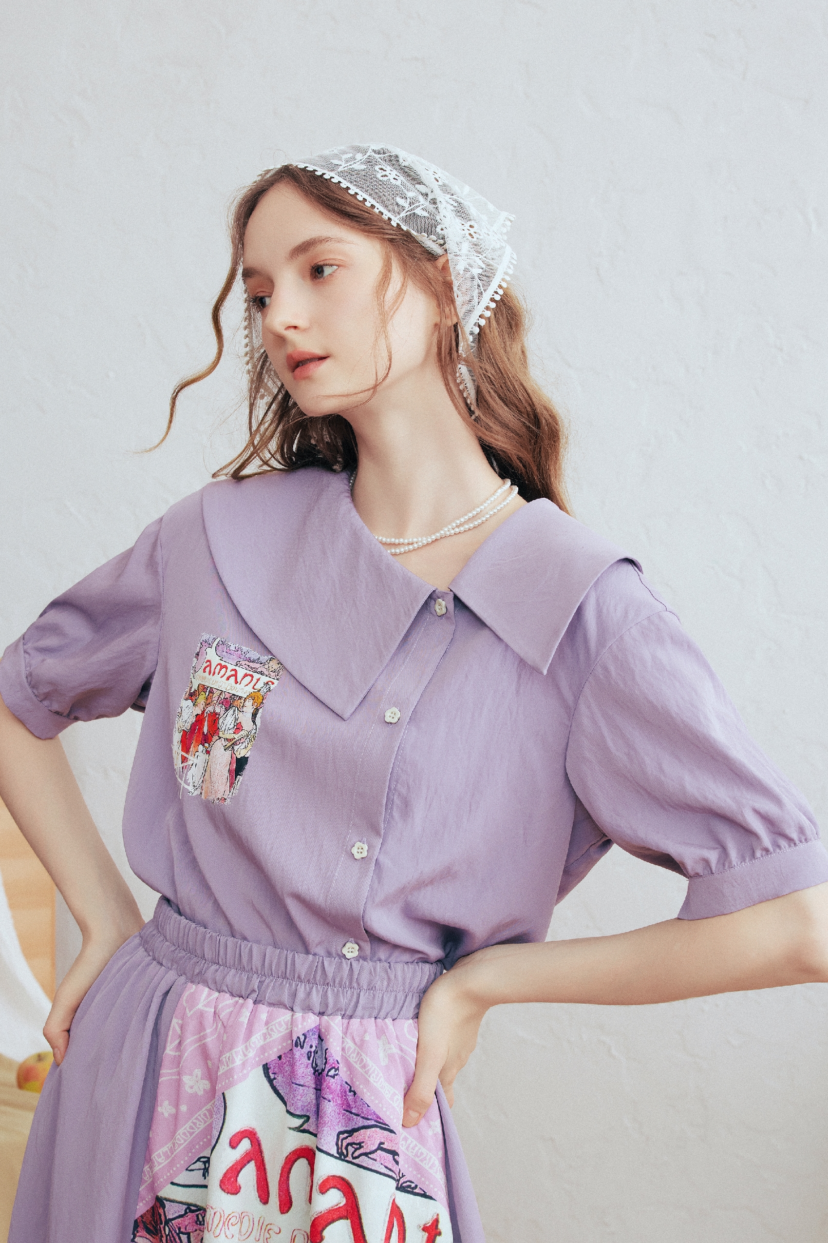Asymmetric Short Sleeve Shirt
