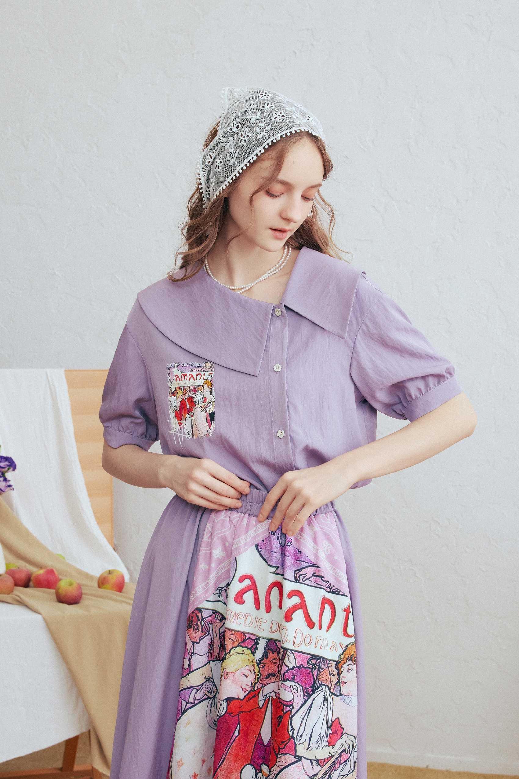 Asymmetric Short Sleeve Shirt