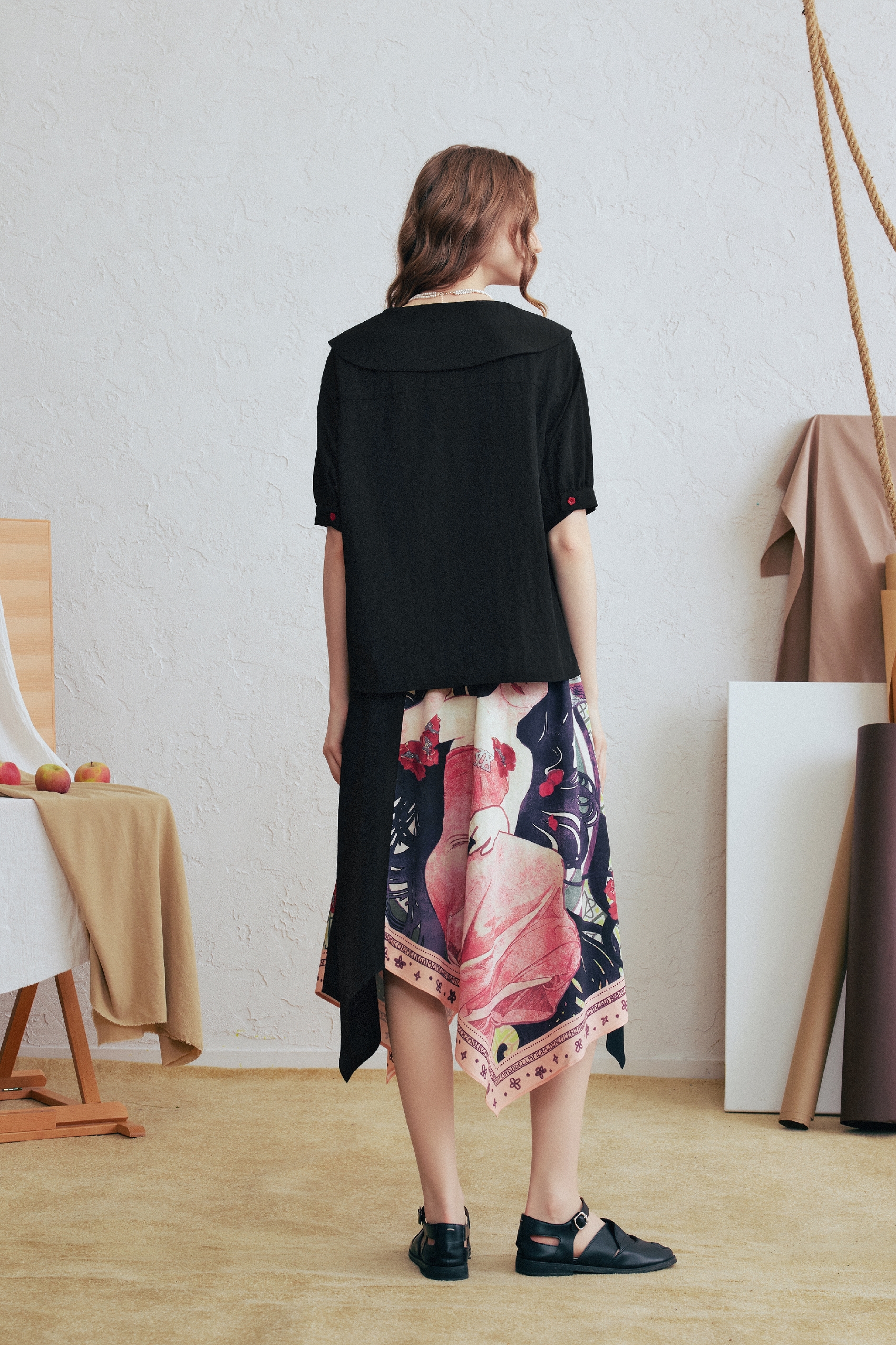 Asymmetric Short Sleeve Shirt