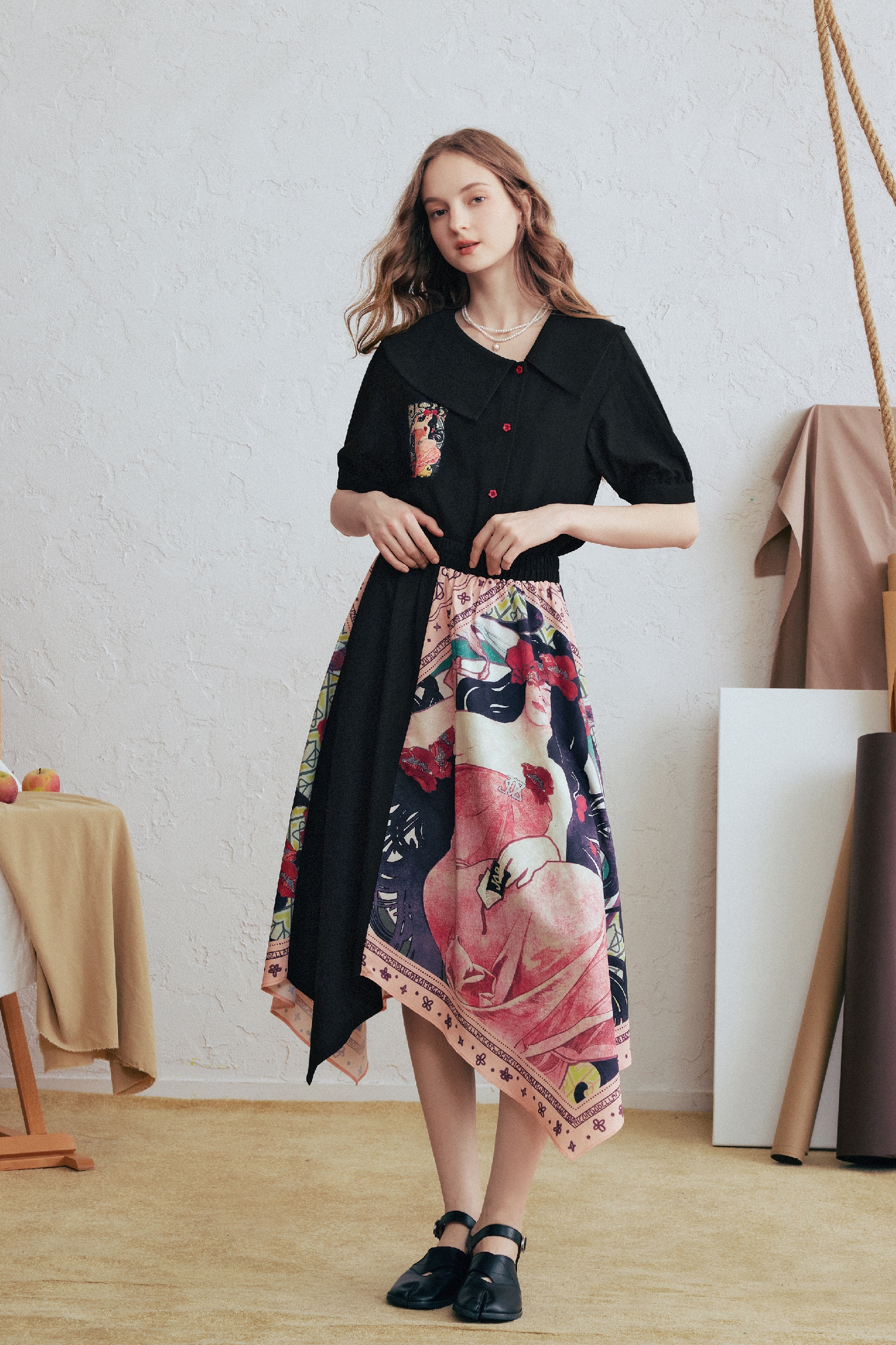 Asymmetric Short Sleeve Shirt