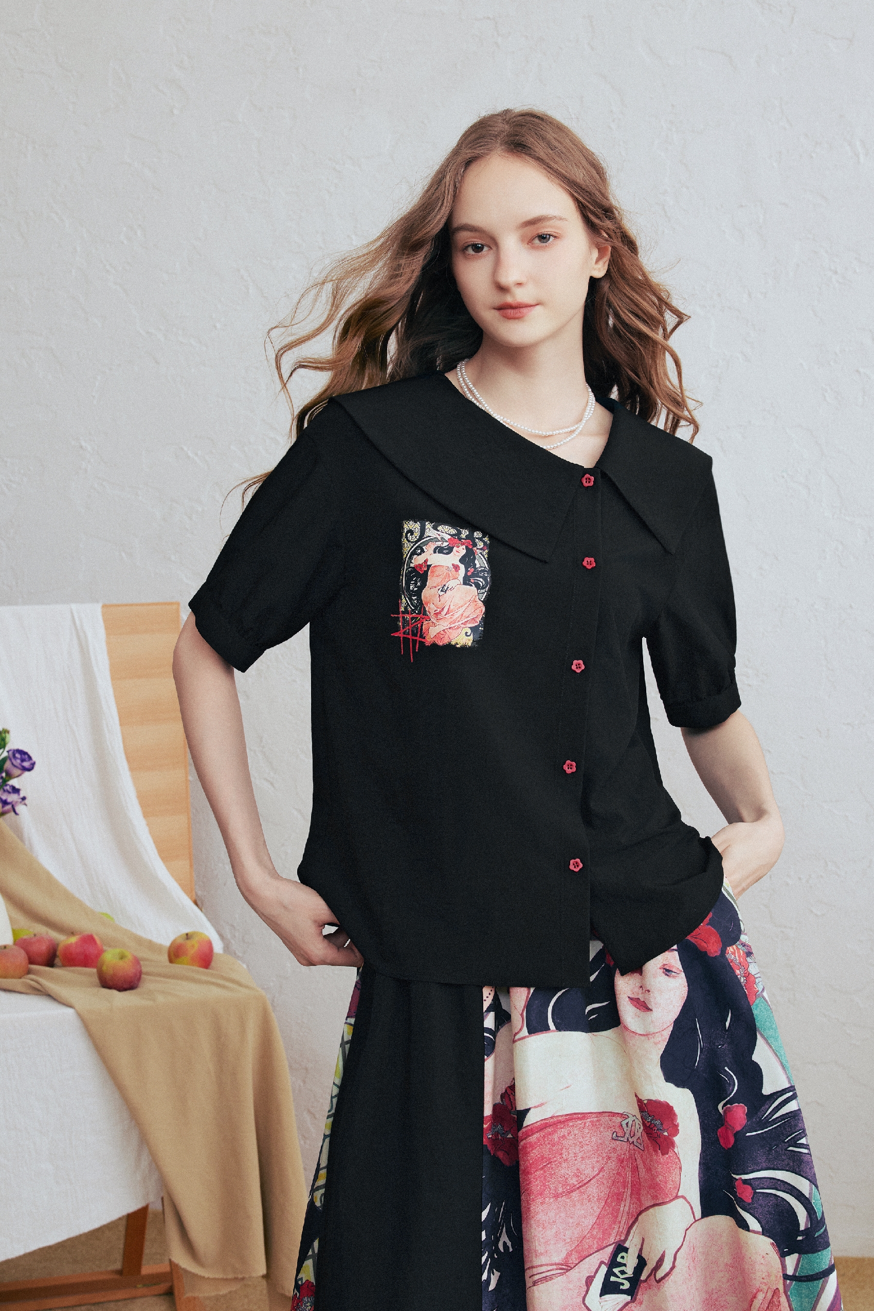 Asymmetric Short Sleeve Shirt