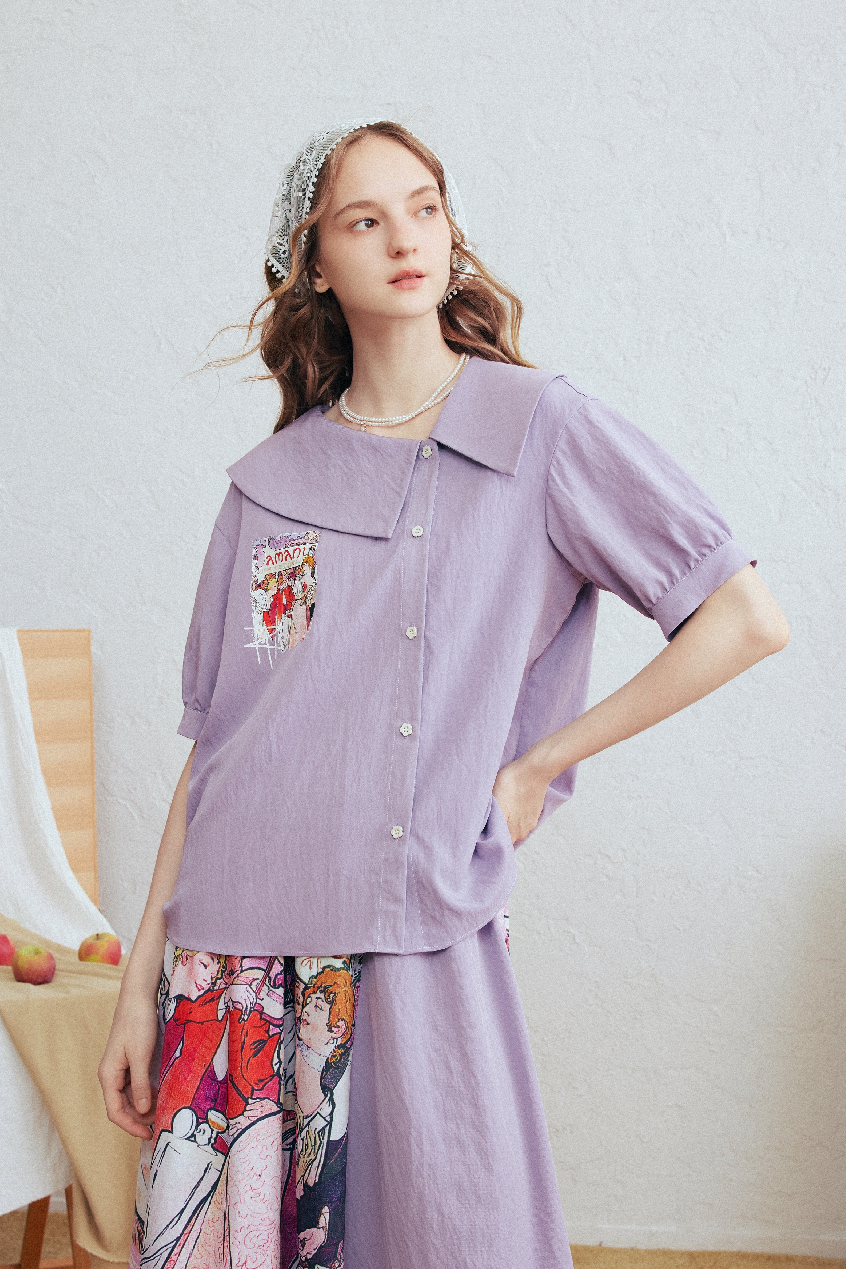 Asymmetric Short Sleeve Shirt