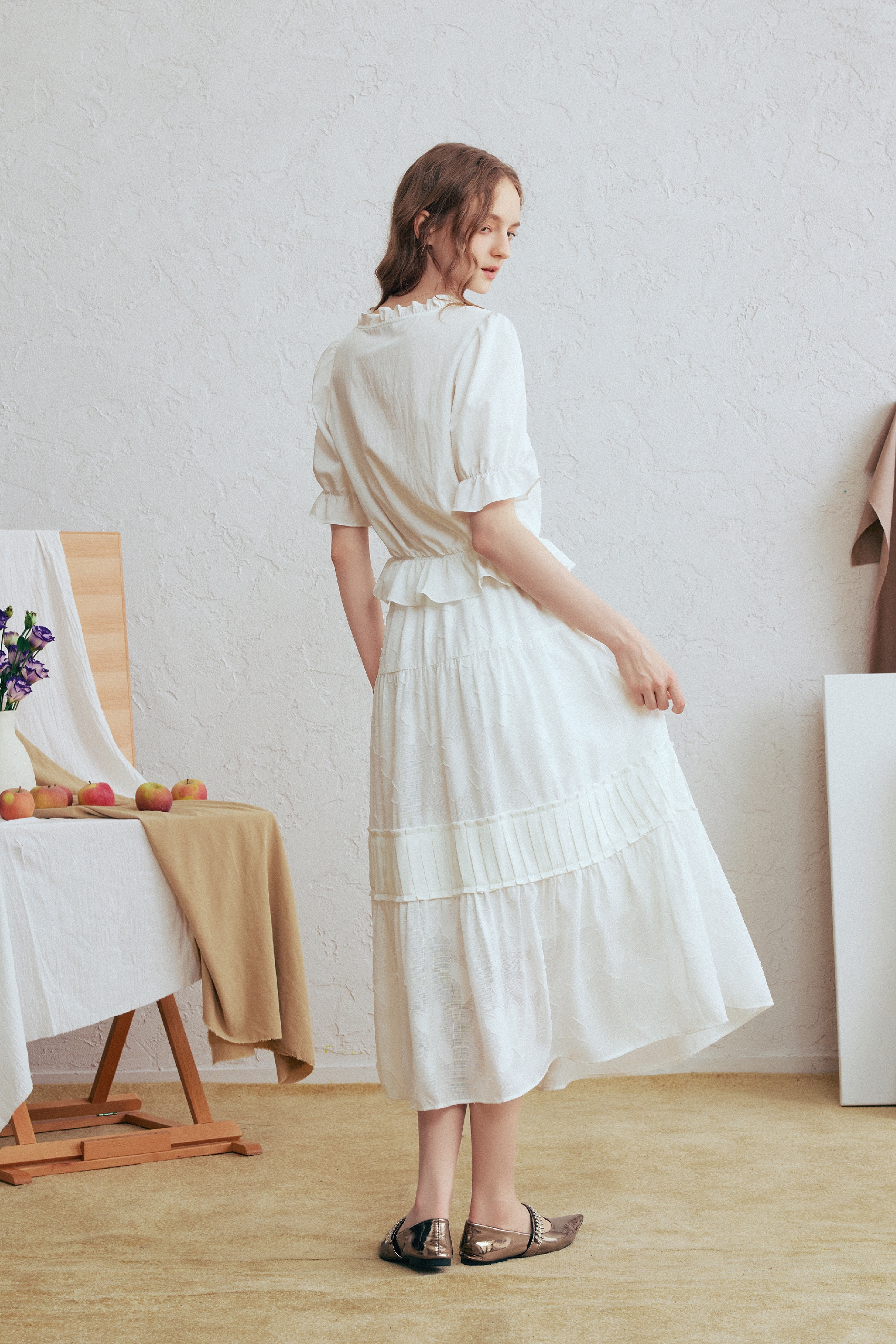 Cropped Puff Sleeve Shirt