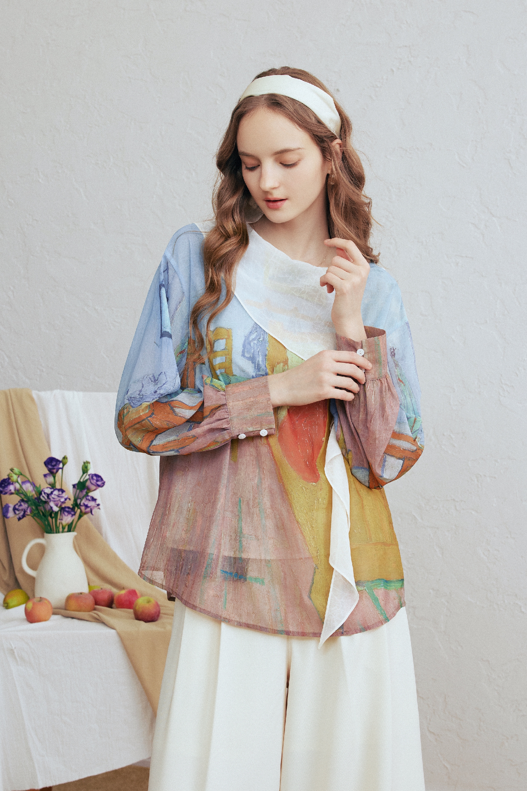 Patchwork Two-Piece Print Shirt-LYONSENS