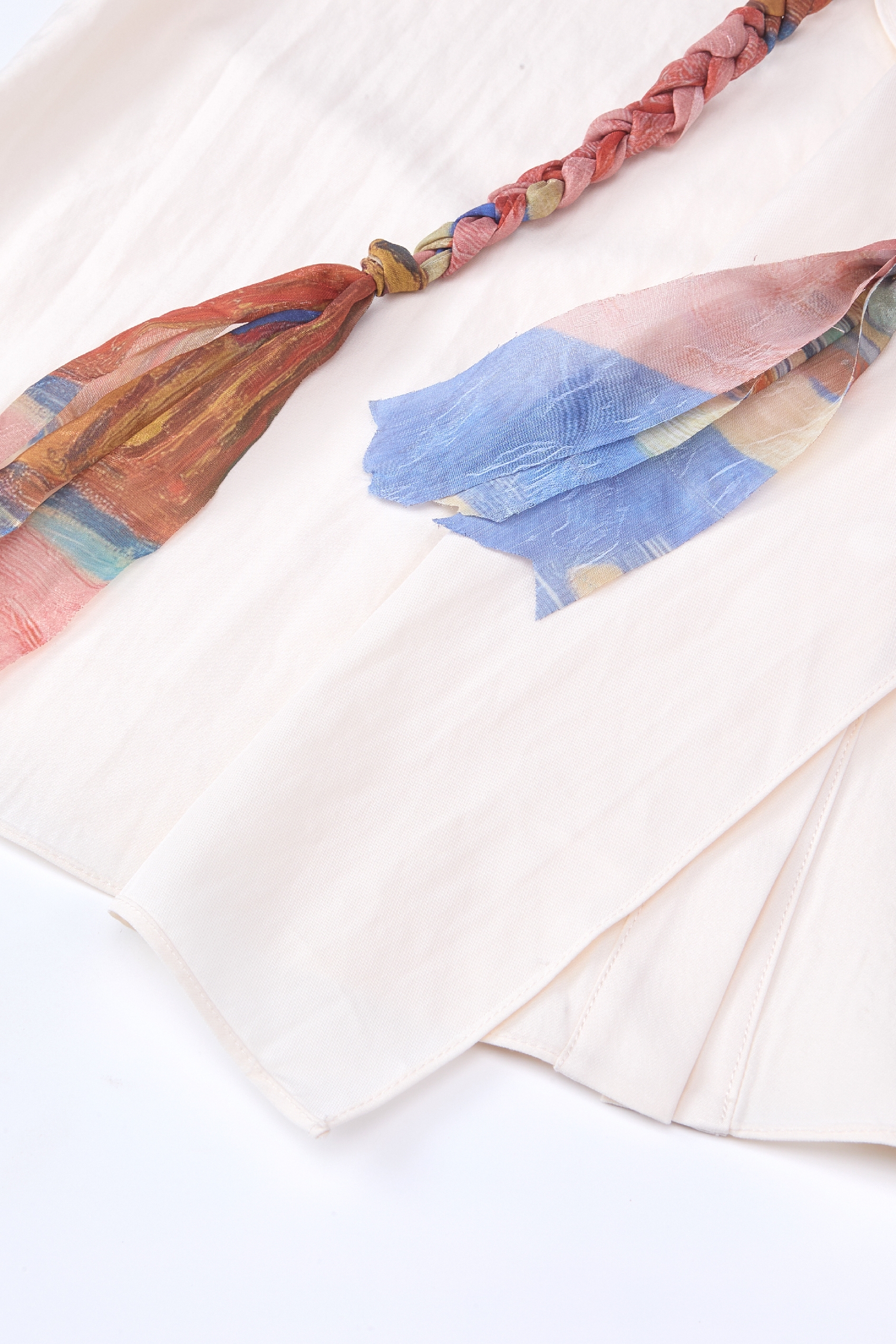 Detachable Tie Print Shirt