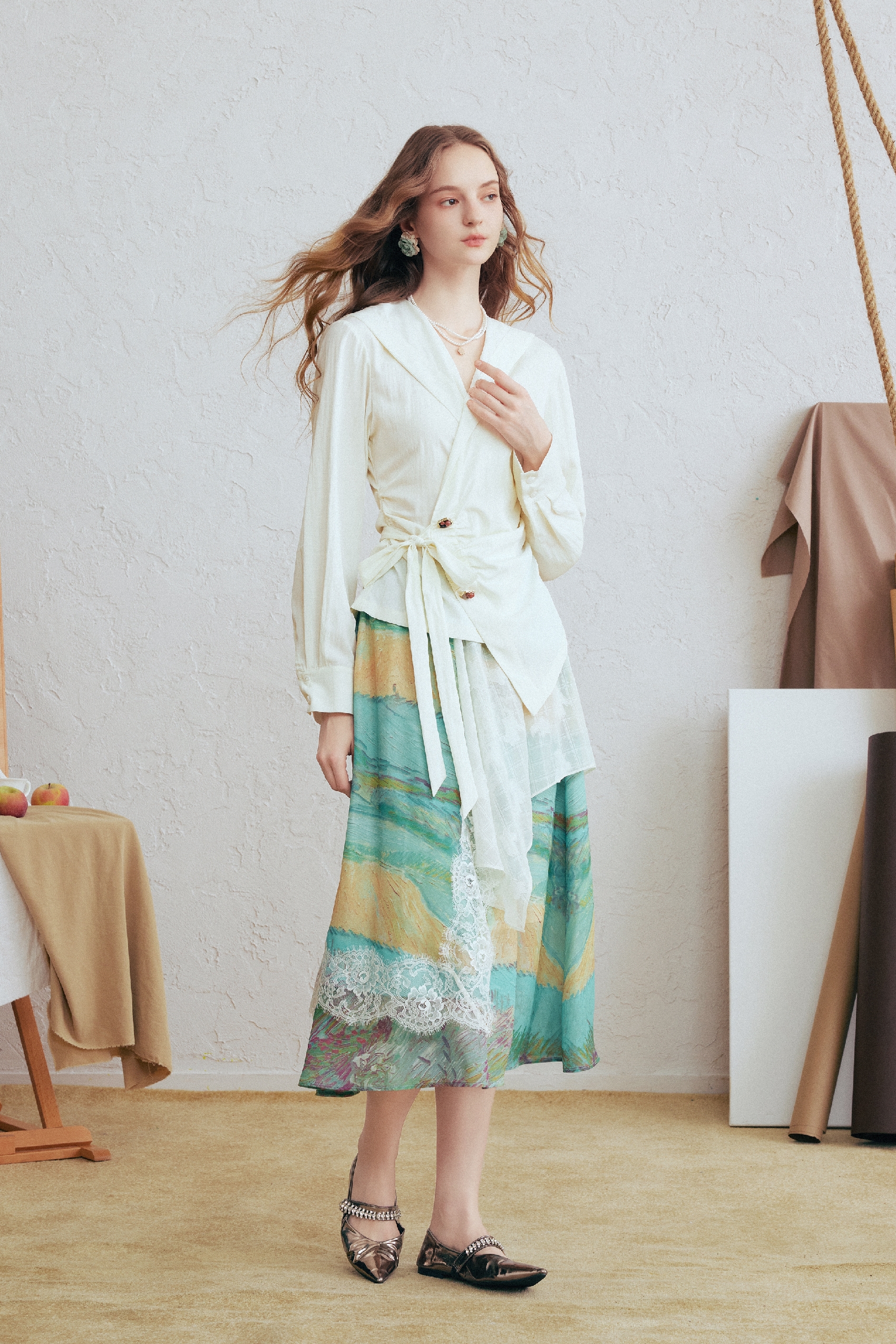 Sailor Collar Long Sleeve Shirt