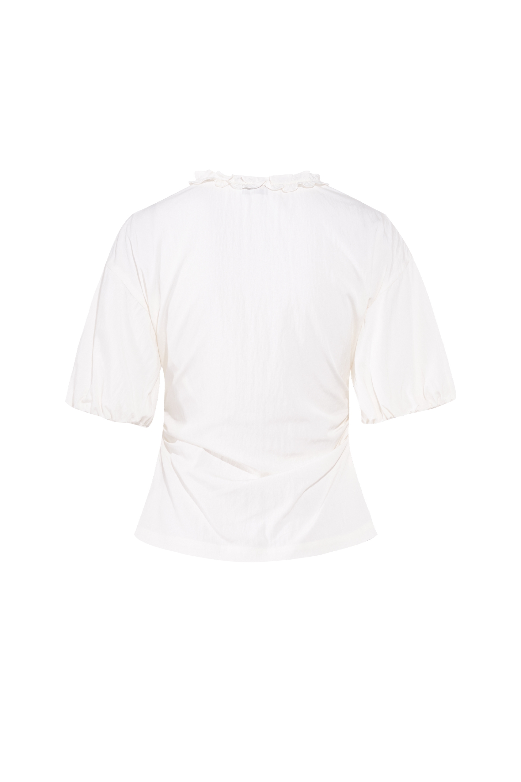 White V-Neck Short Sleeve Shirt