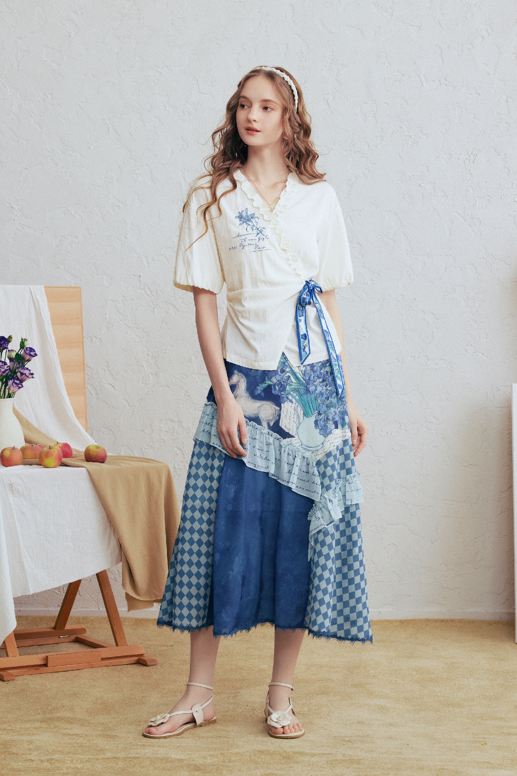 White V-Neck Short Sleeve Shirt