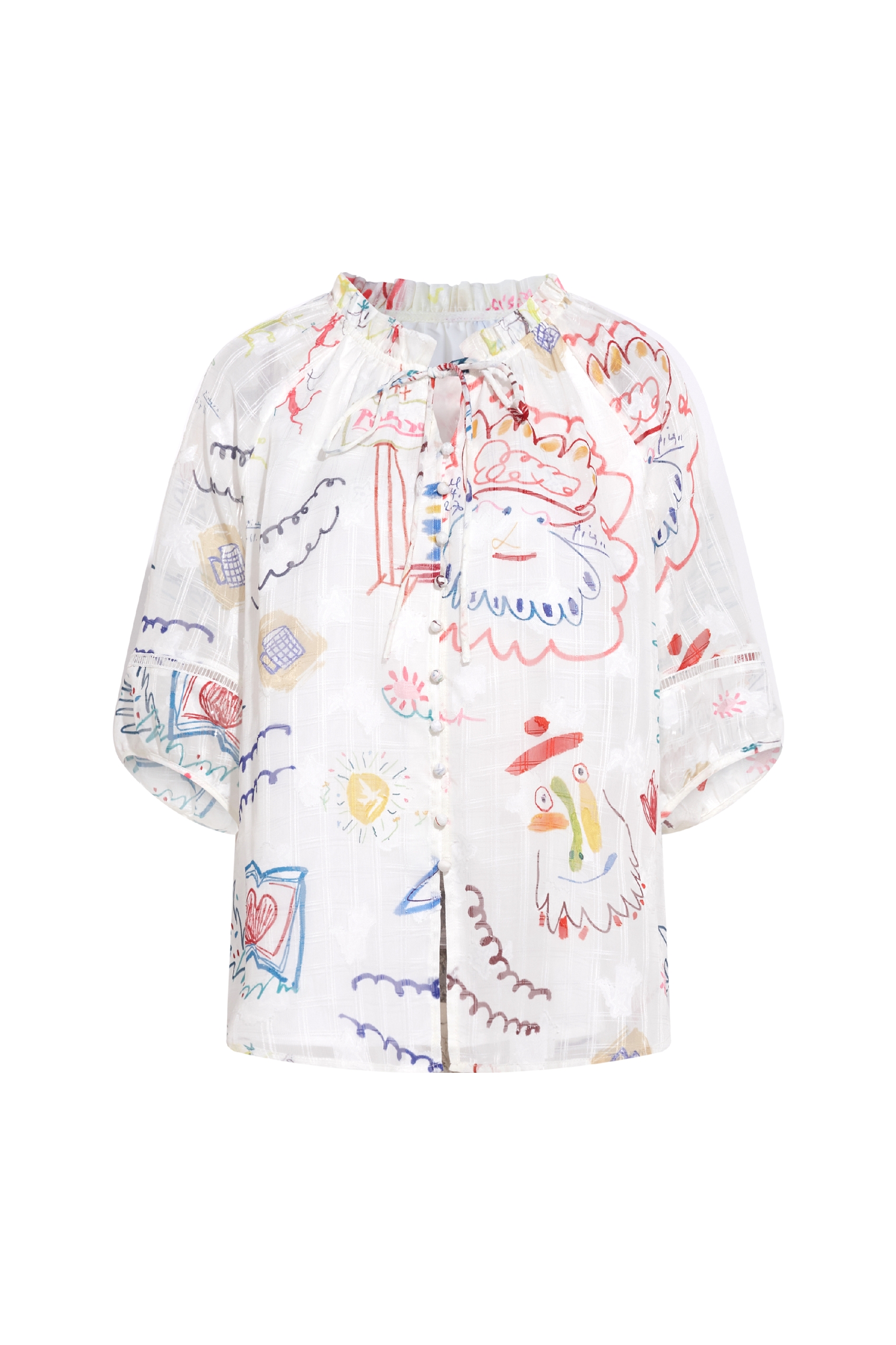 Graffiti Print Shirt-LYONSENS