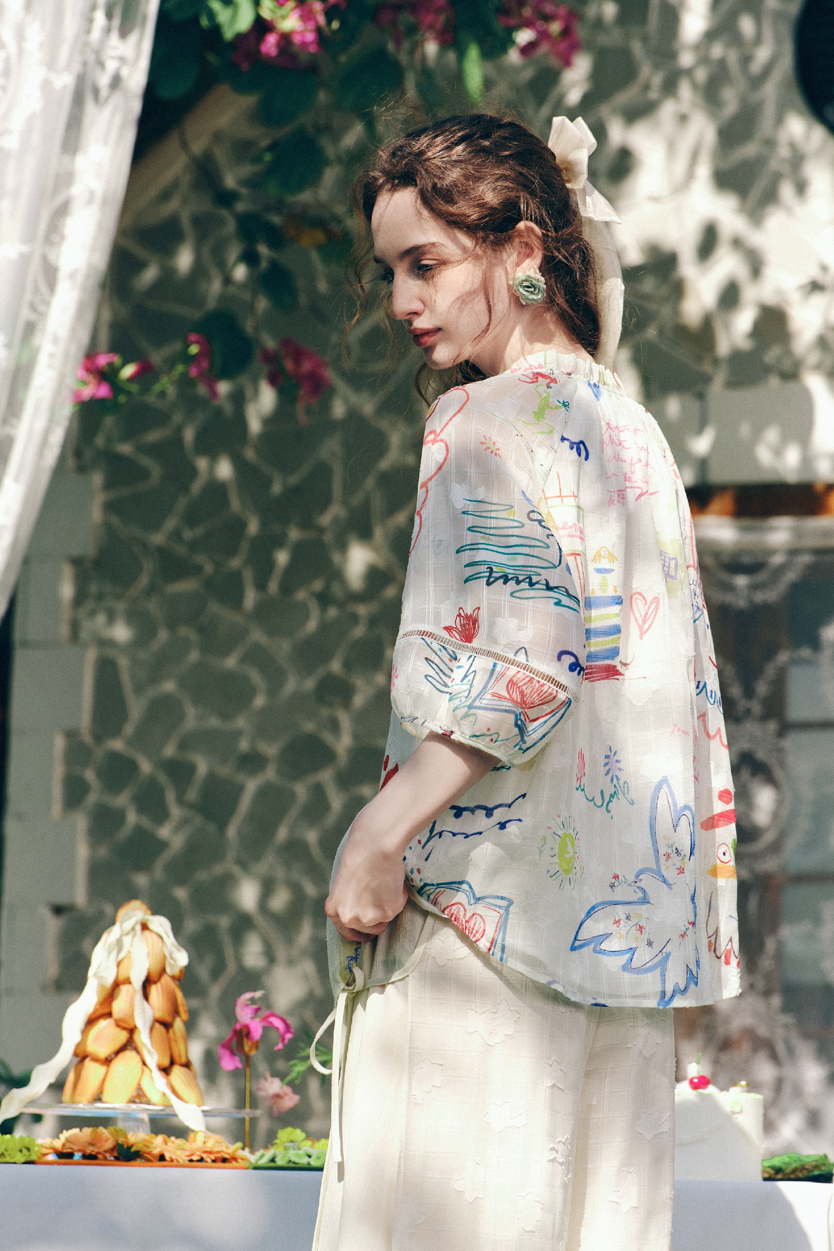 Graffiti Print Shirt-LYONSENS